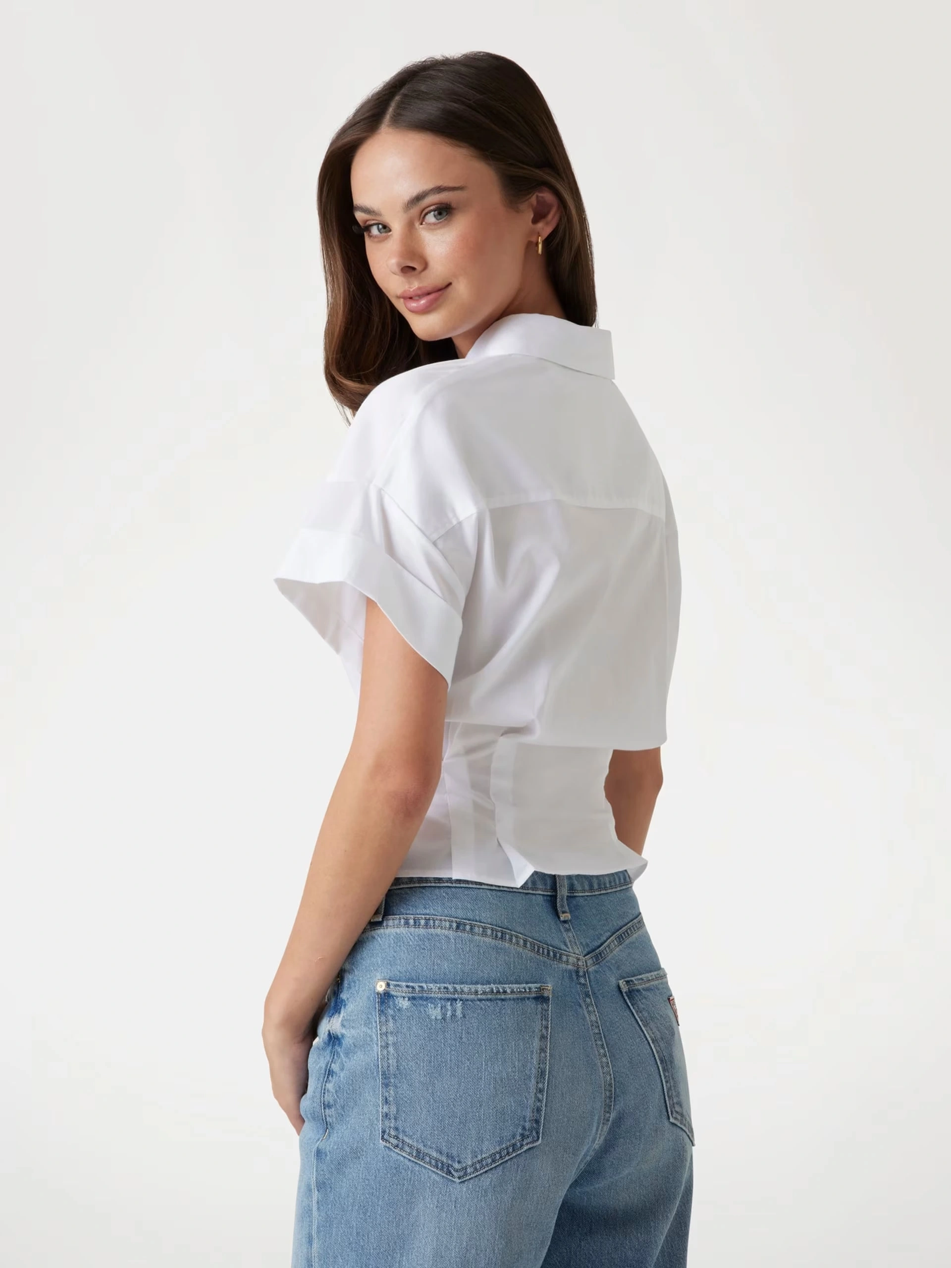 Guess Kadın Beyaz Julie Bağlamalı Bluz