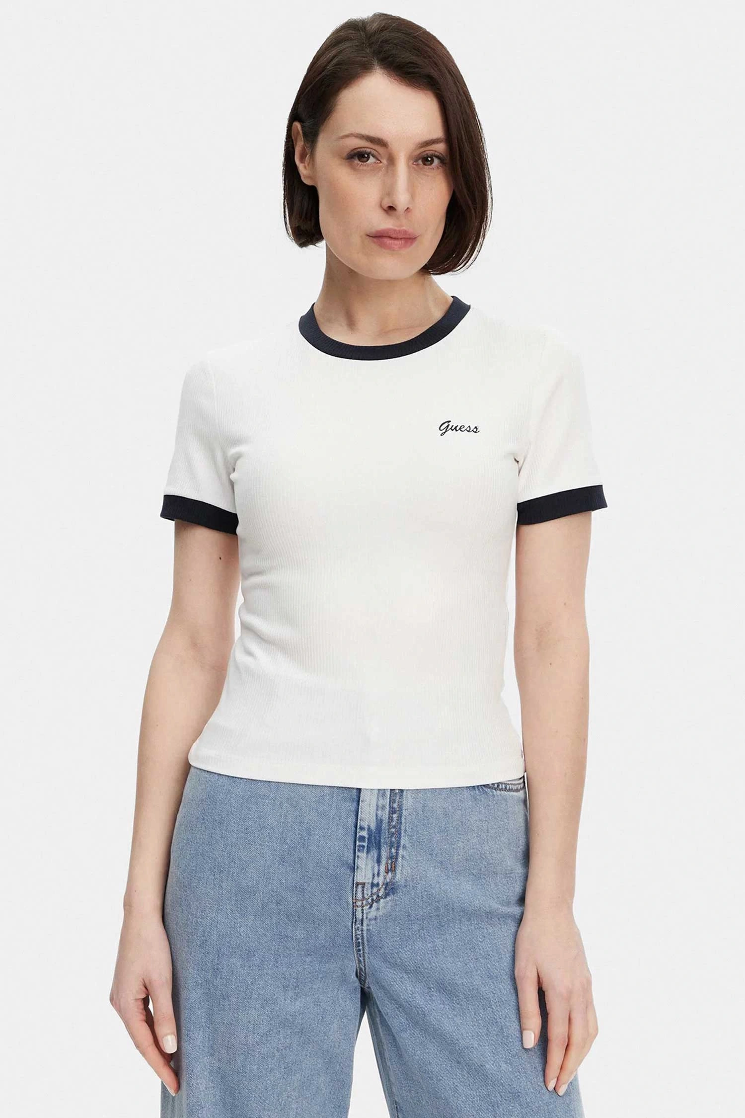 Guess Kadın Beyaz Marigold Ribana Tişört
