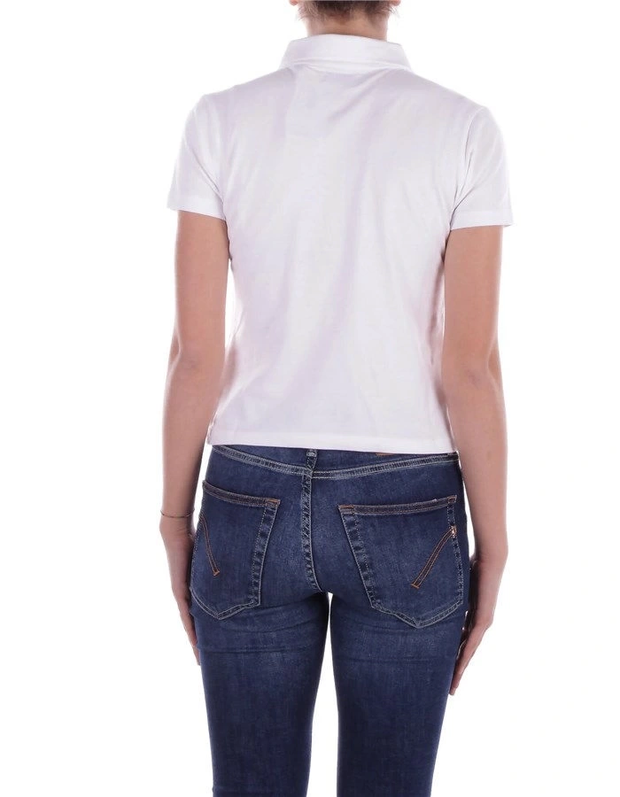 Guess Kadın Beyaz Slim Fit Polo Yaka Tişört