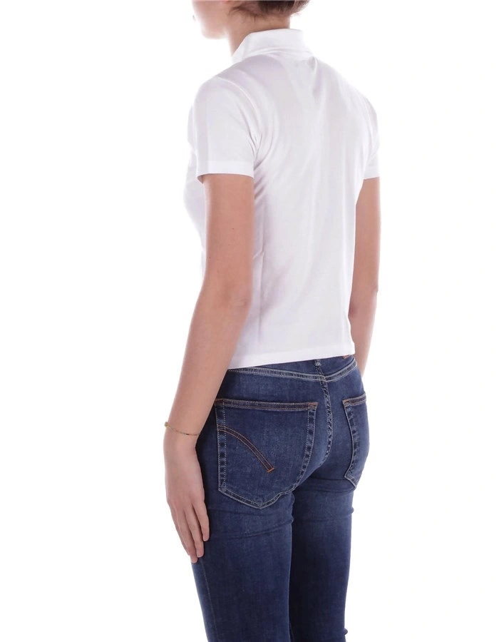 Guess Kadın Beyaz Slim Fit Polo Yaka Tişört