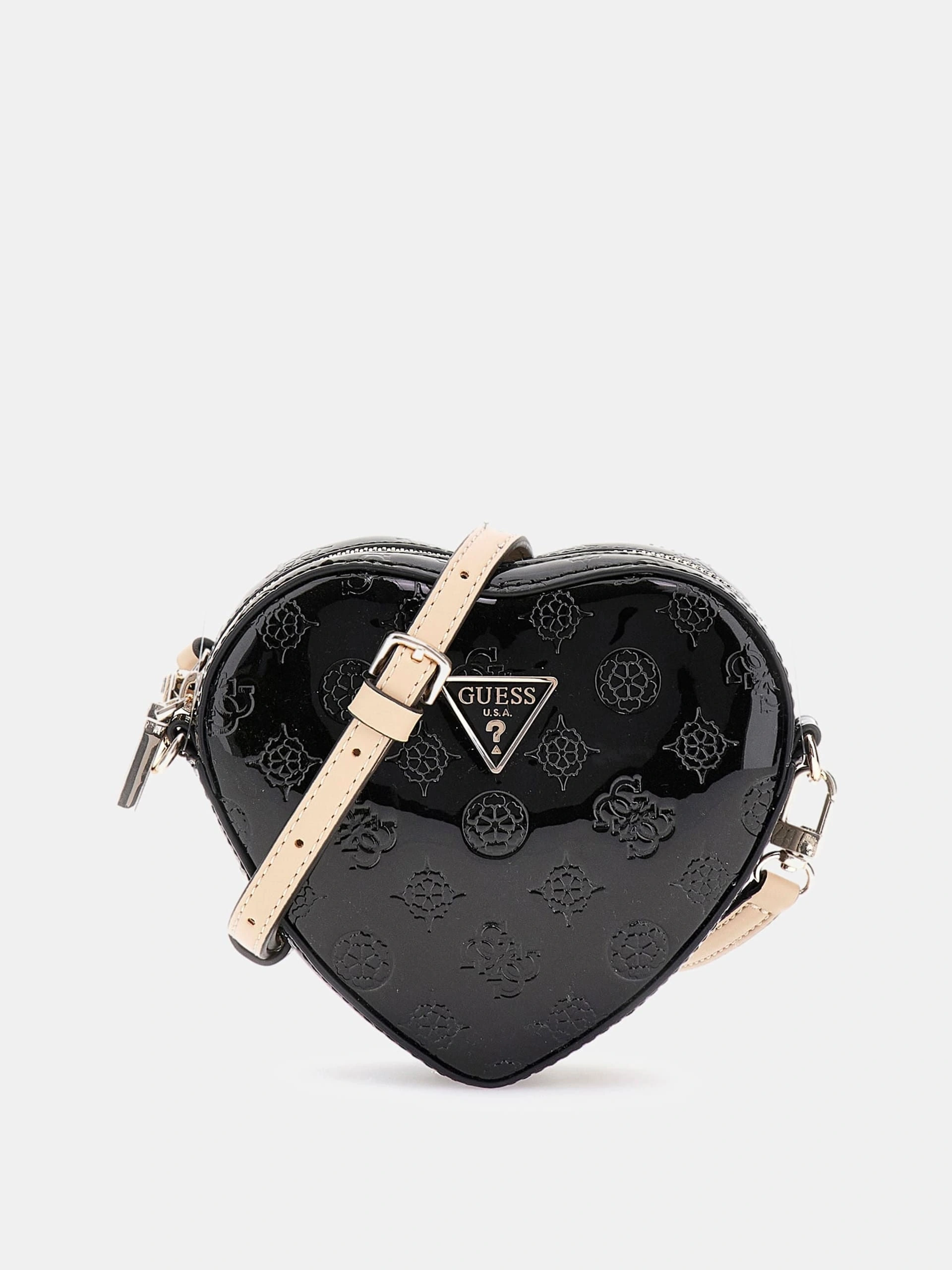 Guess Kadın Siyah Arnela Mini Kalp Çanta