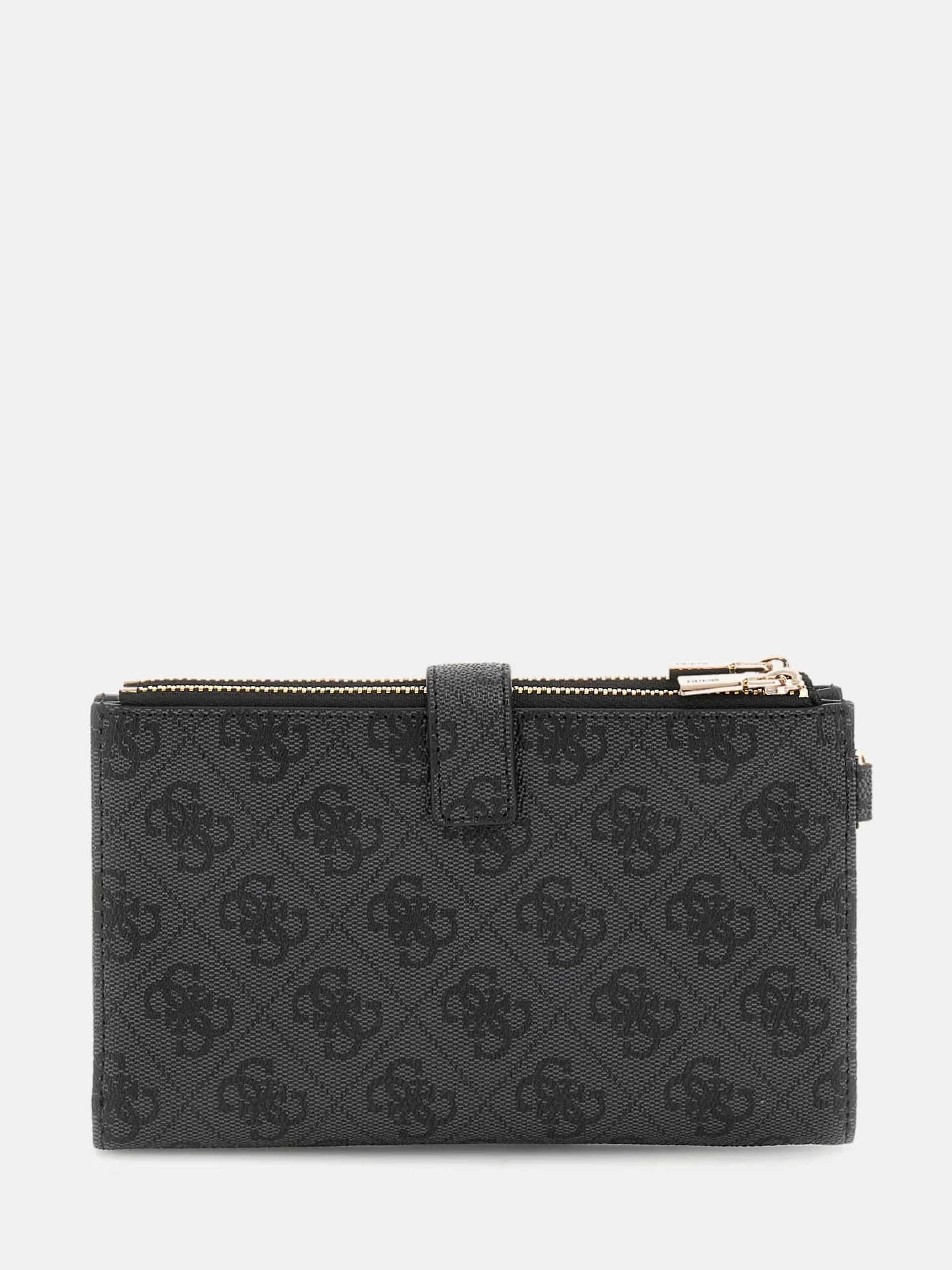 Guess Kadın Antrasit Bordo Laurel Çift Fermuarlı Organizer