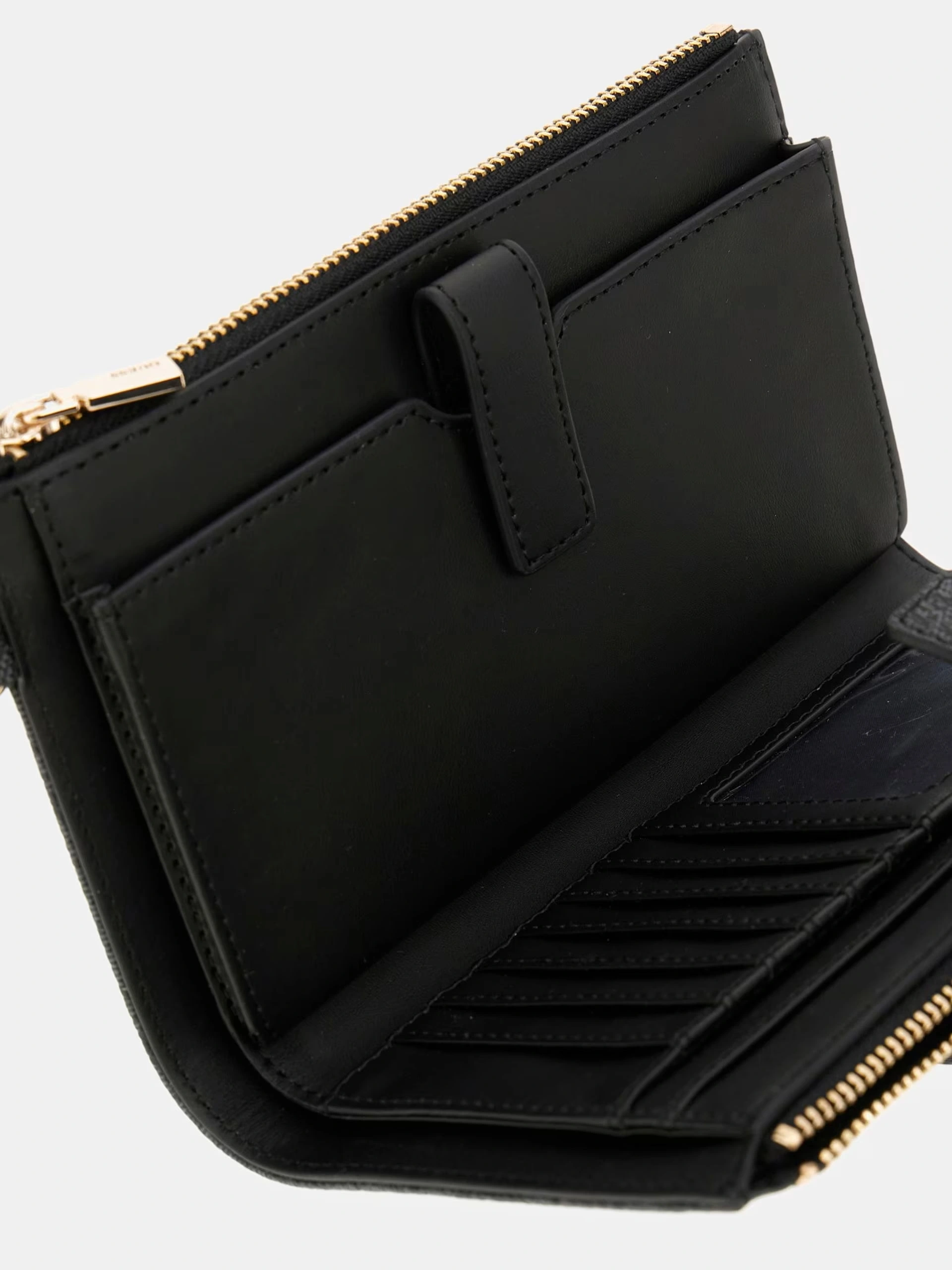Guess Kadın Antrasit Bordo Laurel Çift Fermuarlı Organizer