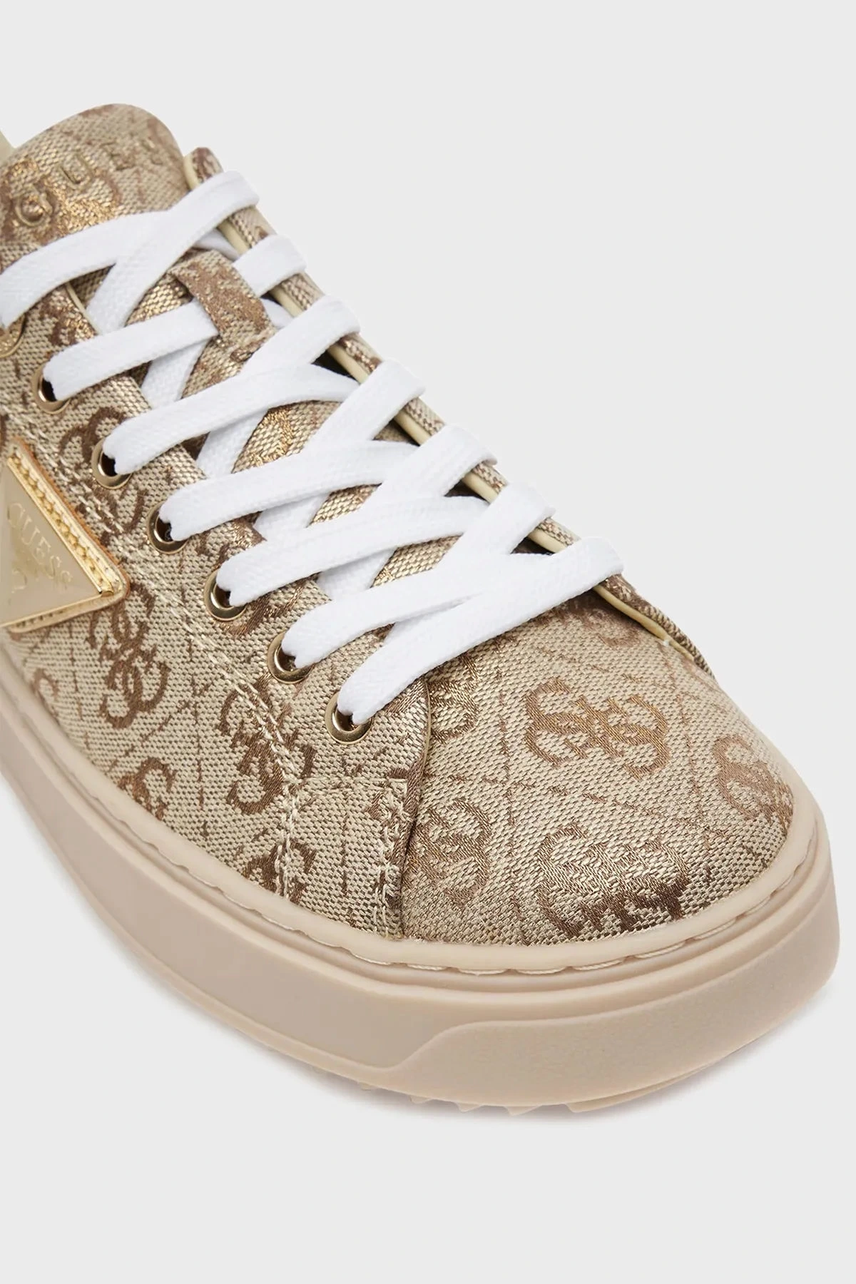 Guess Kadın Denesa 4G Logolu Sarı Sneaker