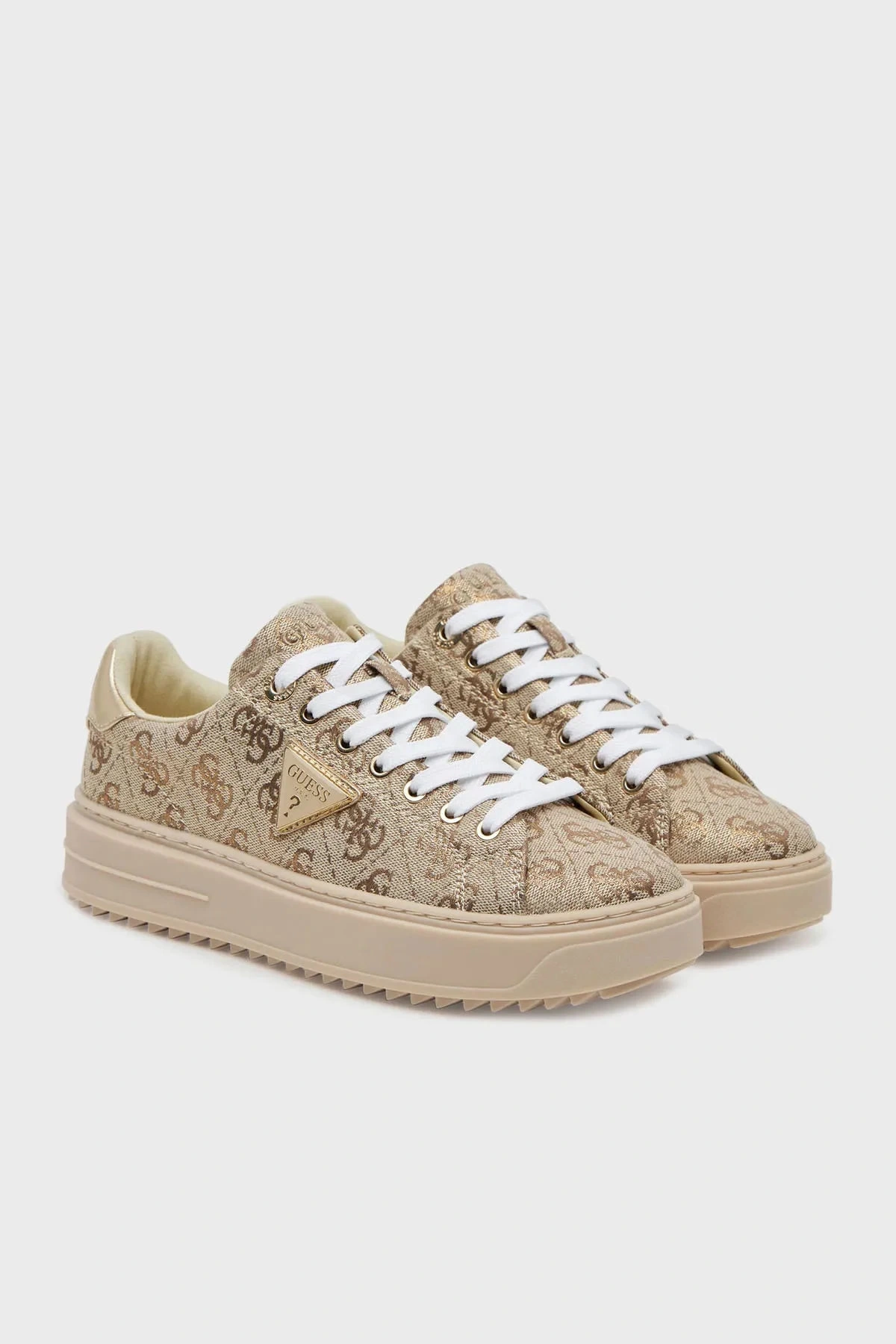 Guess Kadın Denesa 4G Logolu Sarı Sneaker