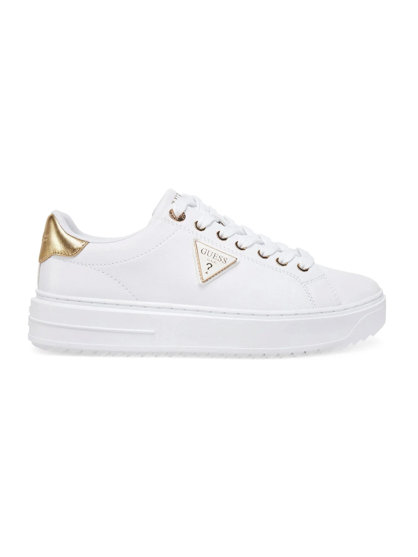 Guess Kadın Denesa Beyaz Altın Detaylı Kalın Taban Sneaker