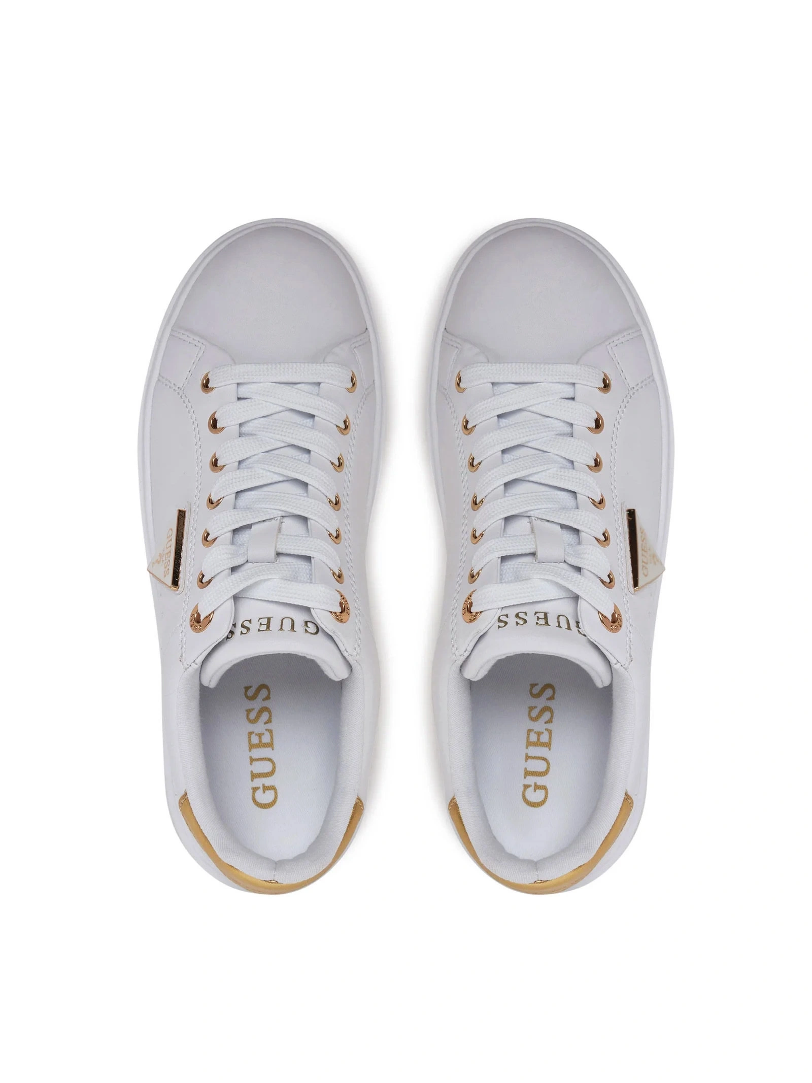 Guess Kadın Denesa Beyaz Altın Detaylı Kalın Taban Sneaker