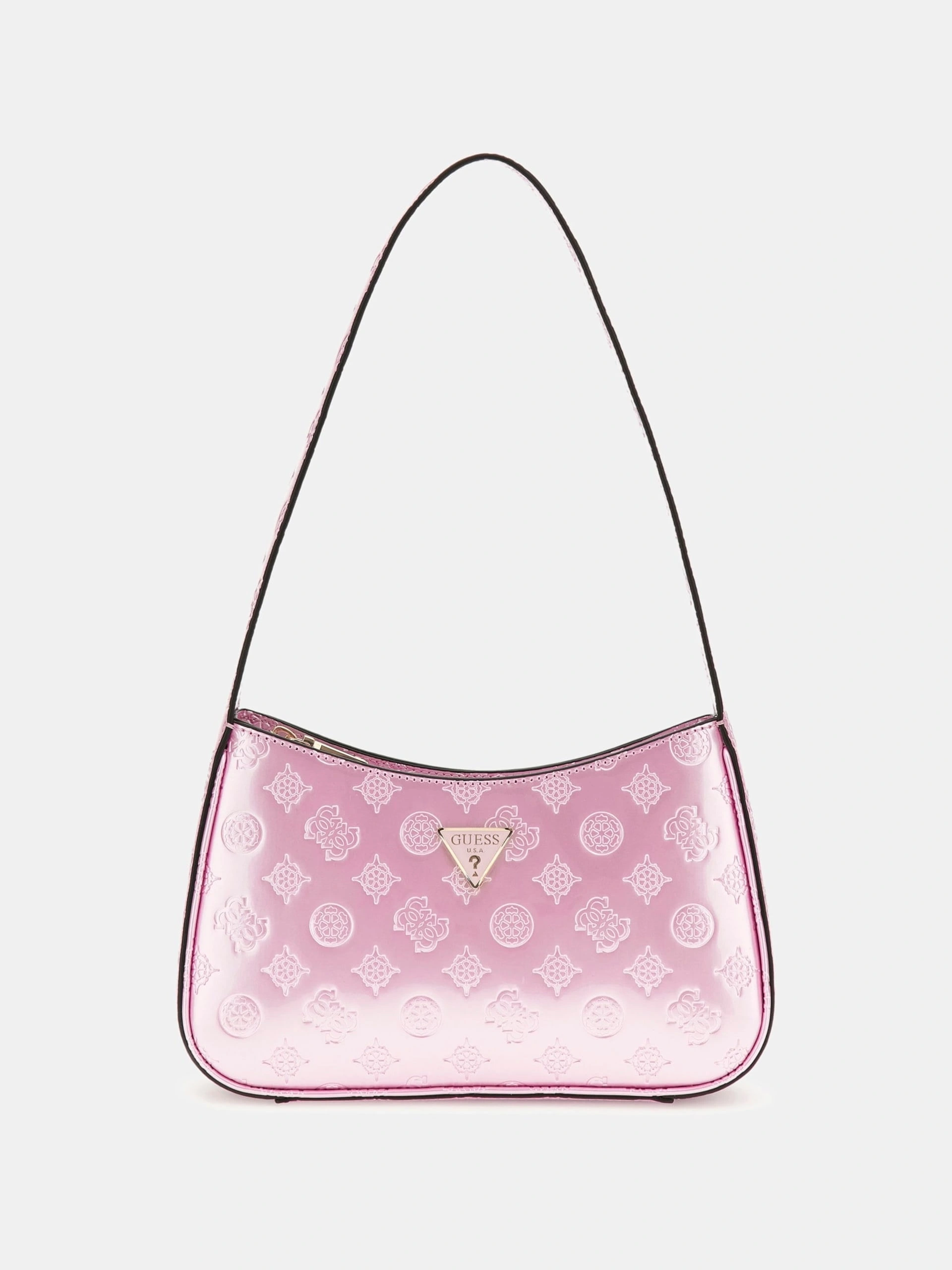 Guess Kadın Pembe Arnela Üstten Fermuarlı Omuz Çantası