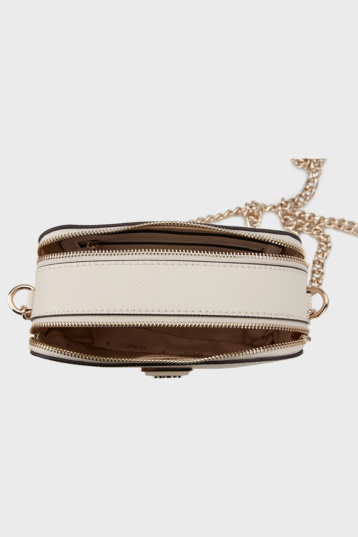 Guess Kadın Ekru Noelle Crossbody Kamera Çanta