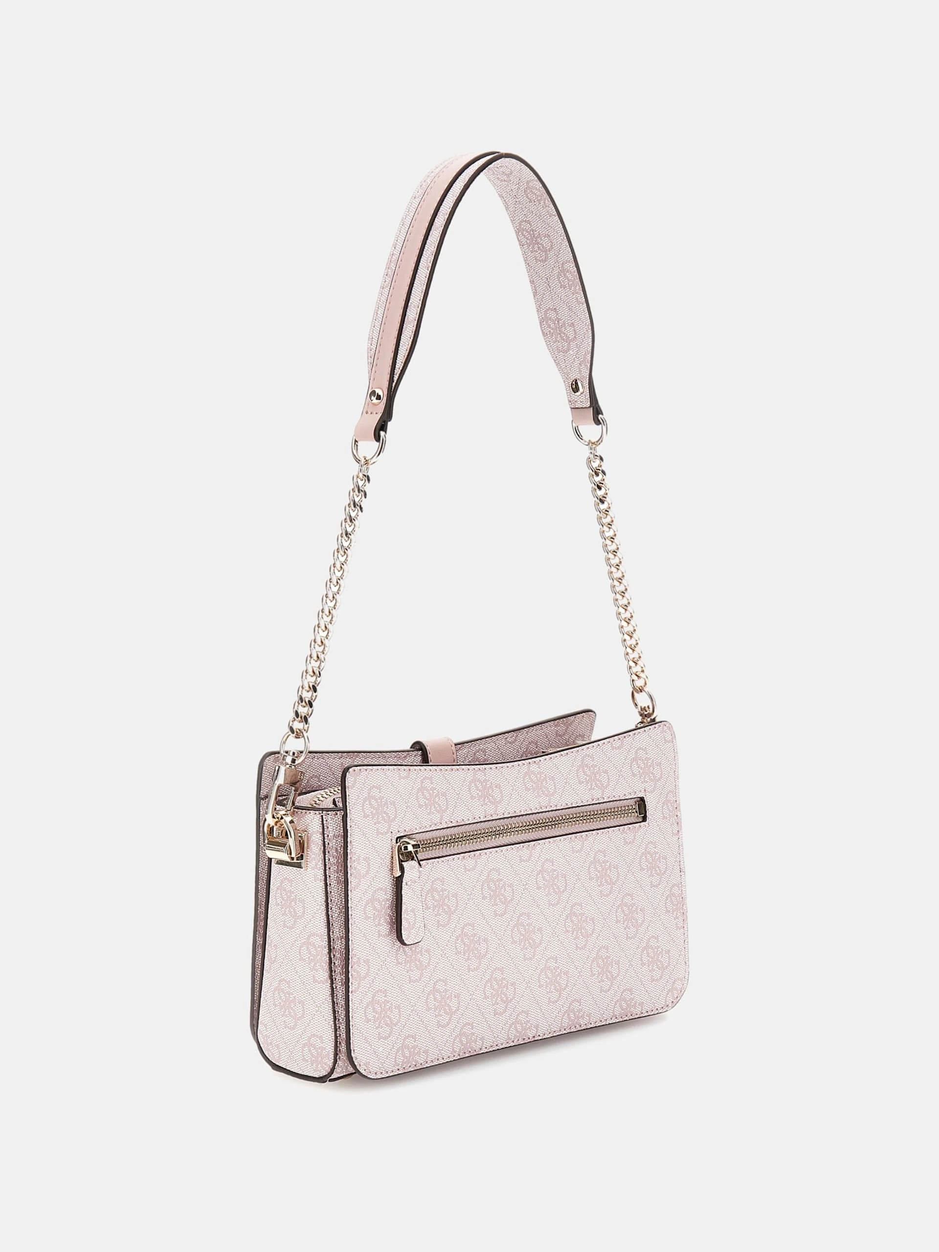 Guess Kadın Pembe Zamira Üstten Fermuarlı Omuz Çantası