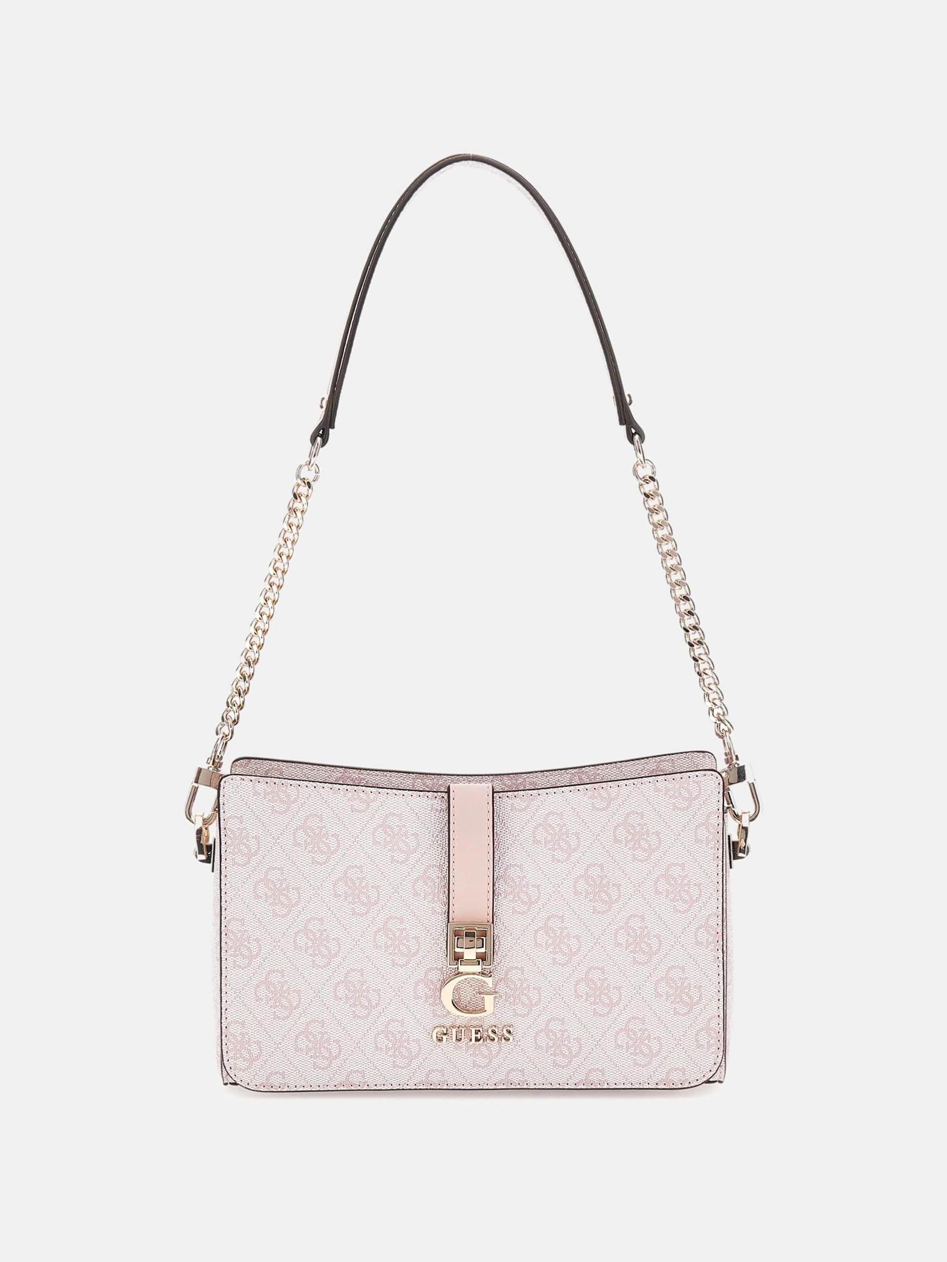 Guess Kadın Pembe Zamira Üstten Fermuarlı Omuz Çantası