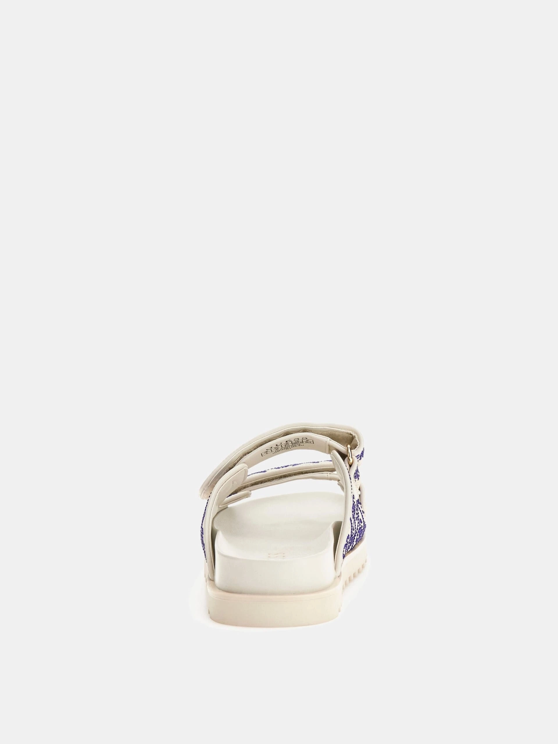 Guess Kadın Fadeliza Krem 4G Taşlı Cırt Cırtlı Terl