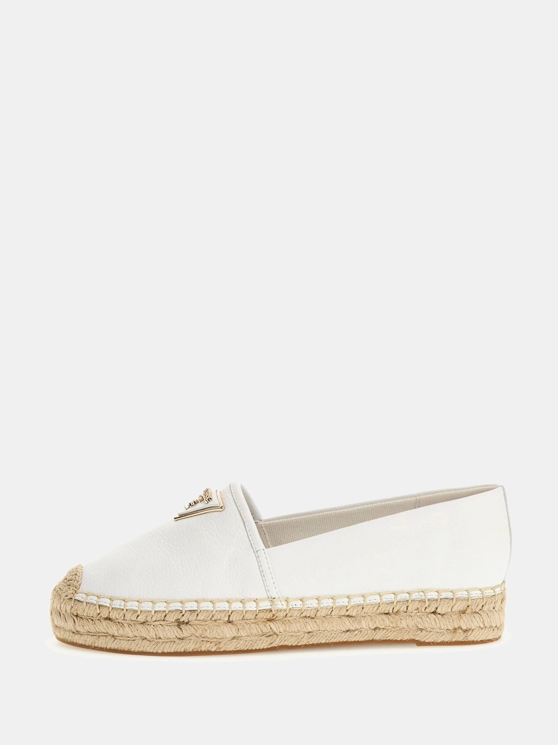 Guess Kadın Jolandon Beyaz Üçgen Logolu Espadril Babet