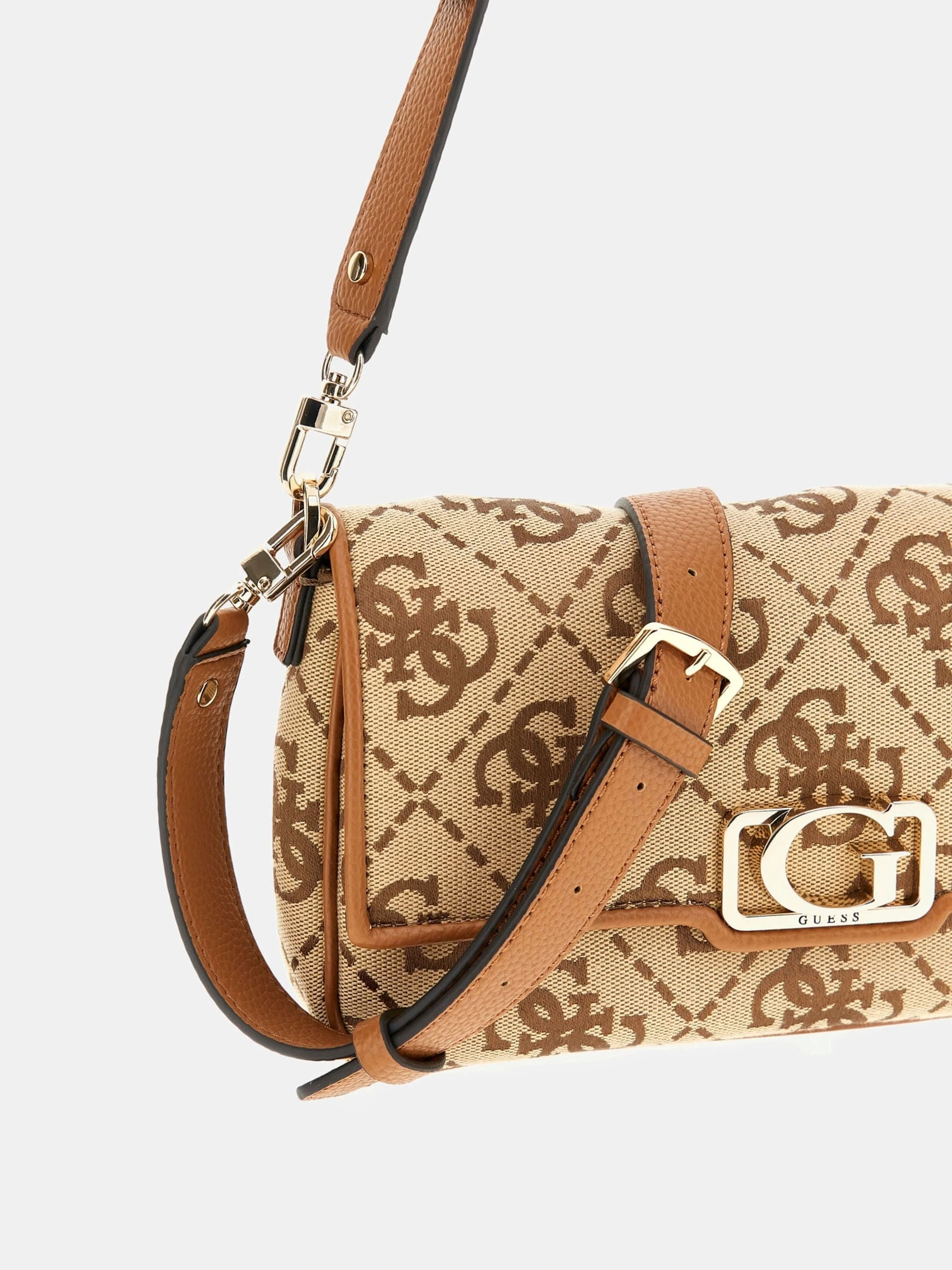 Guess Kadın Kahverengi Circe Flap Omuz Çantası