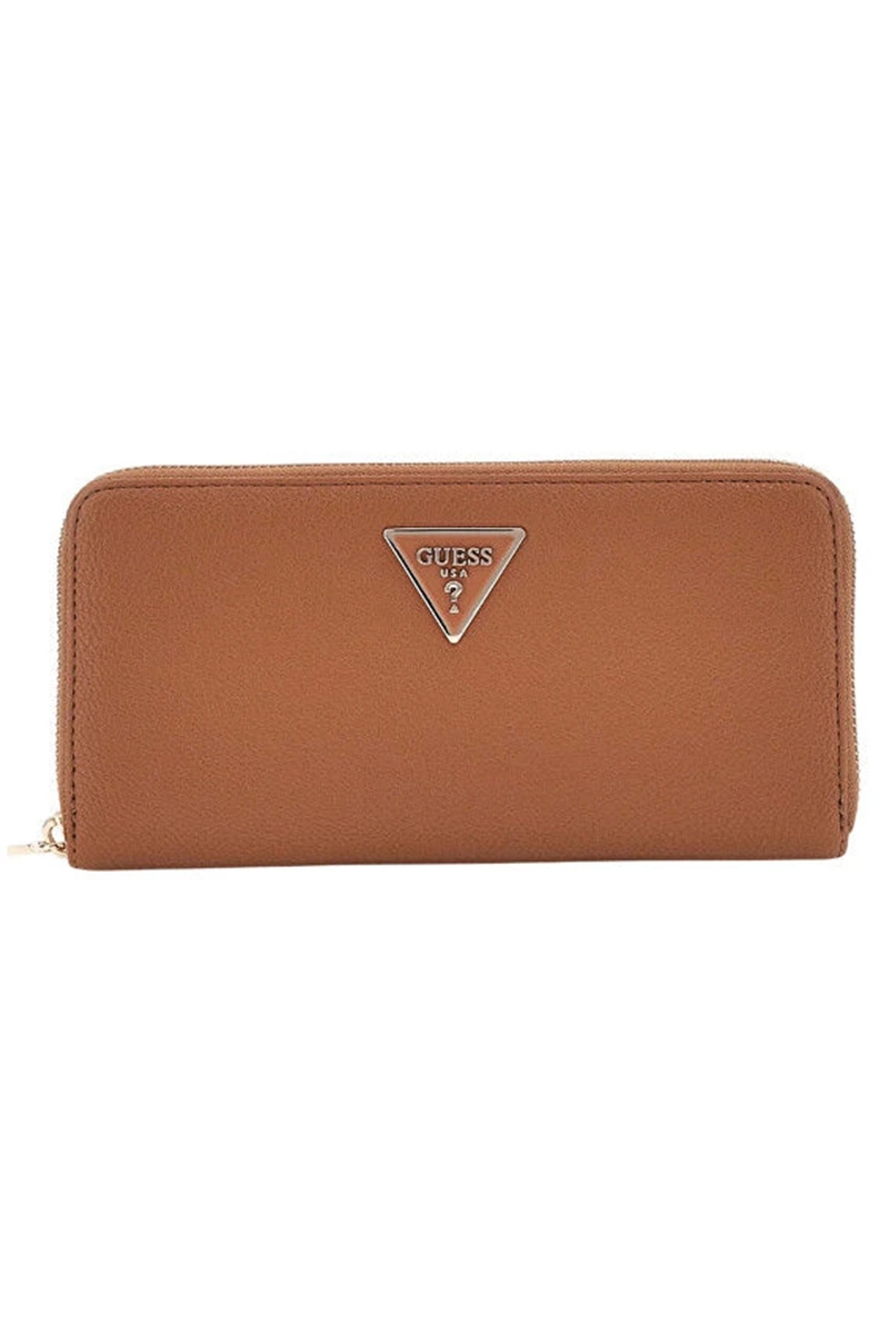 Guess Kadın Kahverengi Laurel Büyük Fermuarlı Cüzdan
