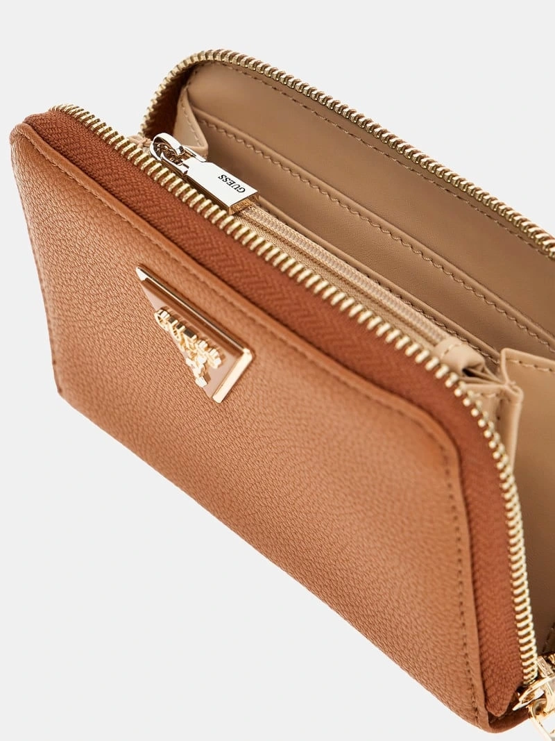 Guess Kadın Kahverengi Laurel Orta Boy Fermuarlı Cüzdan