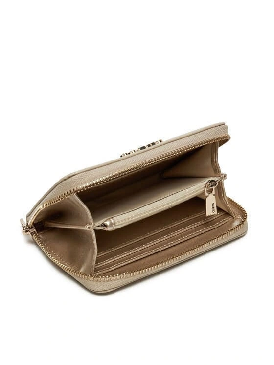 Guess Kadın Kahverengi Laurel Orta Boy Fermuarlı Cüzdan