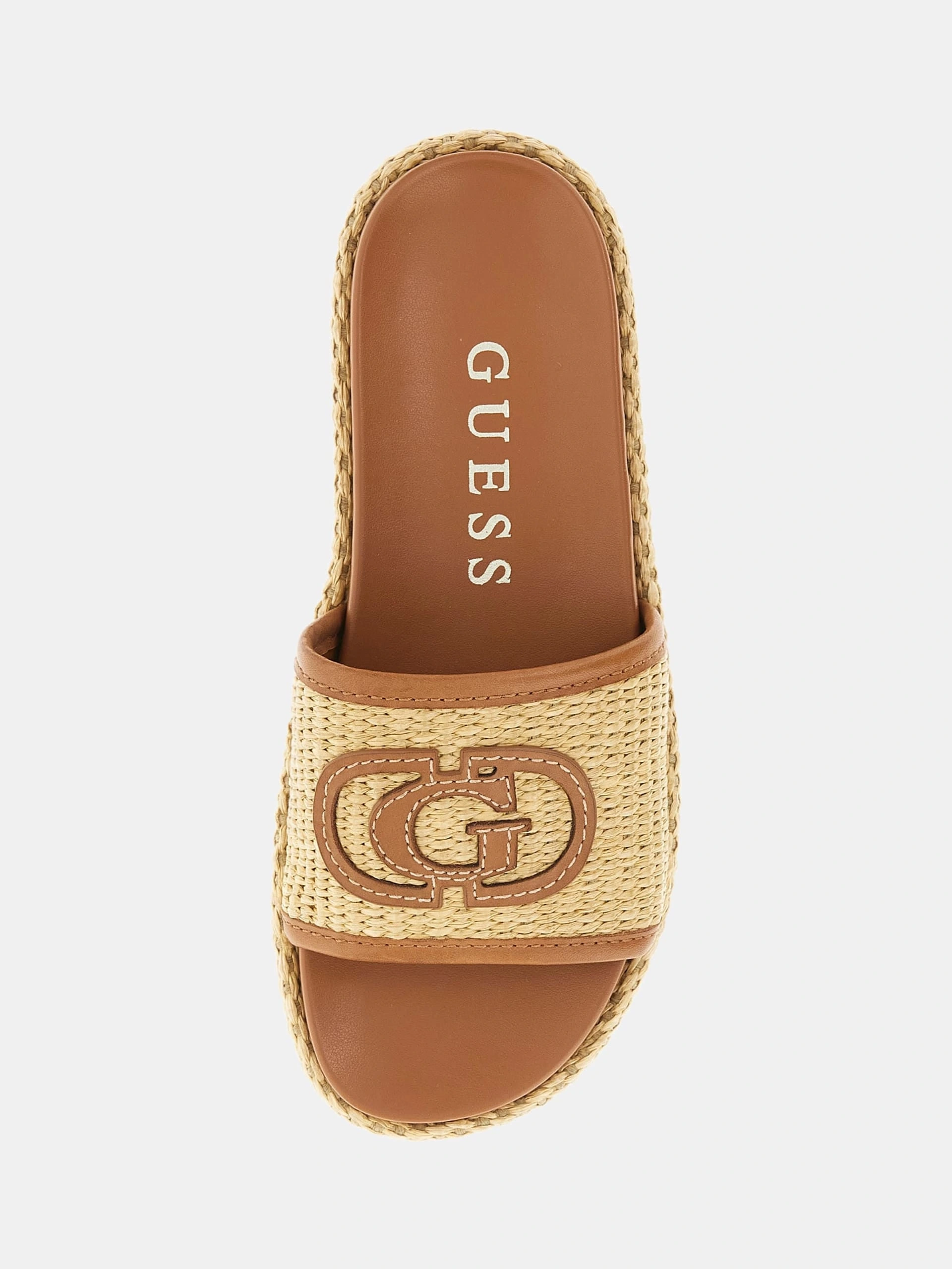 Guess Kadın Kahverengi Lonney Deri Karışımlı Sandalet