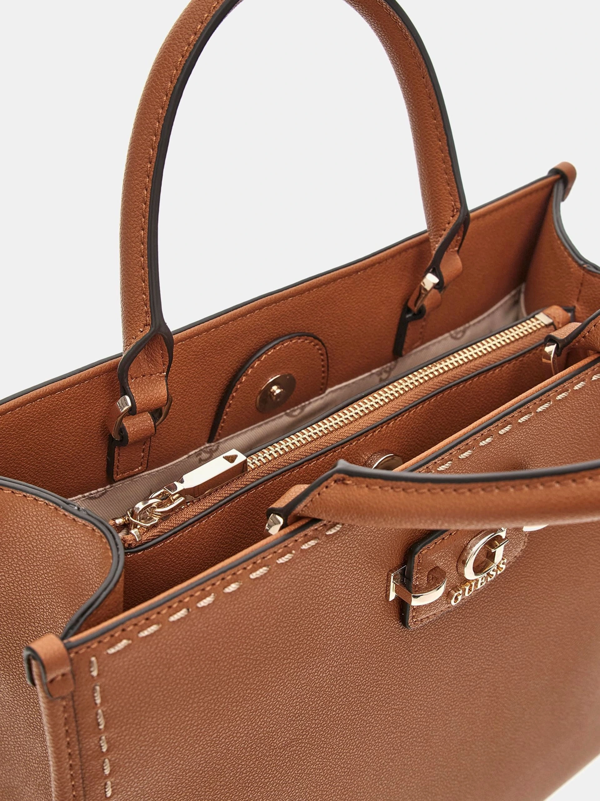 Guess Kadın Kahverengi Nastra İki Bölmeli Tote Çanta