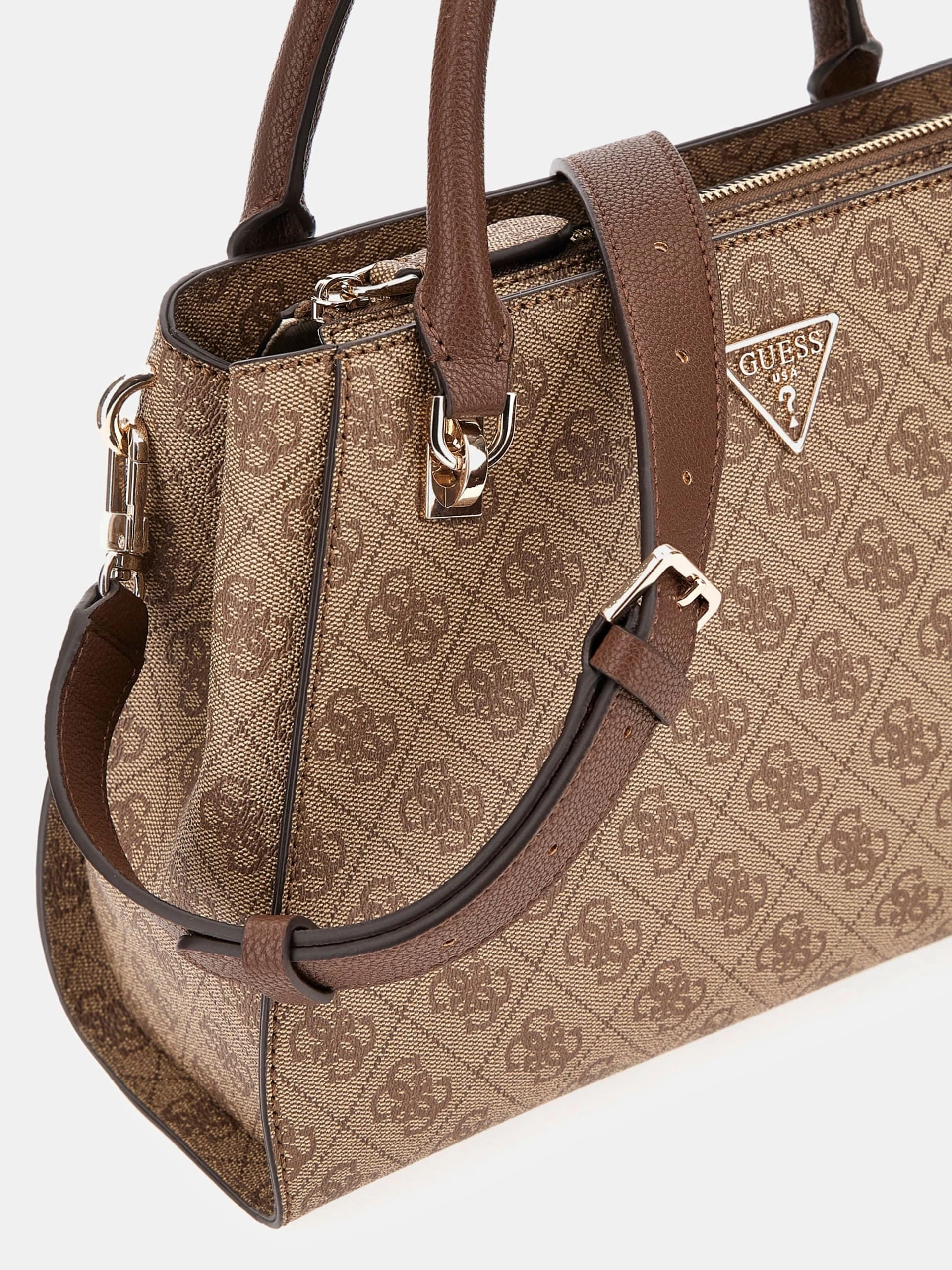 Guess Kadın Kahverengi Noelle Luxury Satchel Çanta