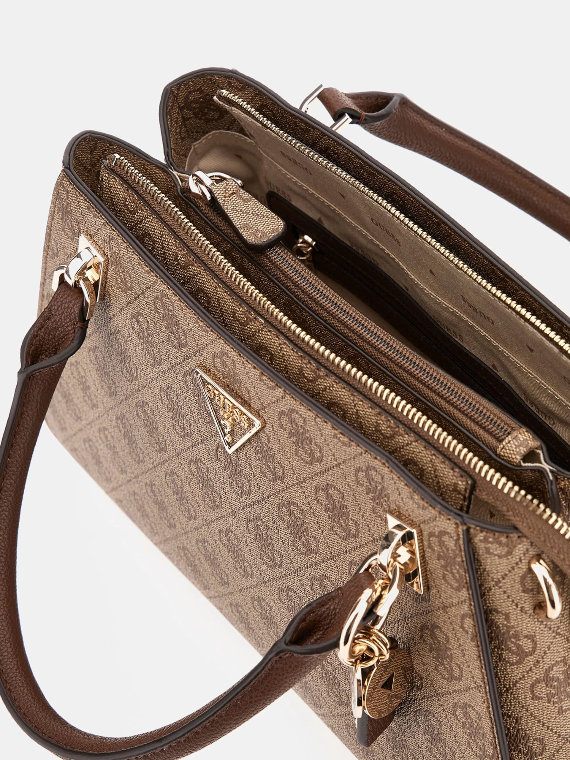 Guess Kadın Kahverengi Noelle Luxury Satchel Çanta