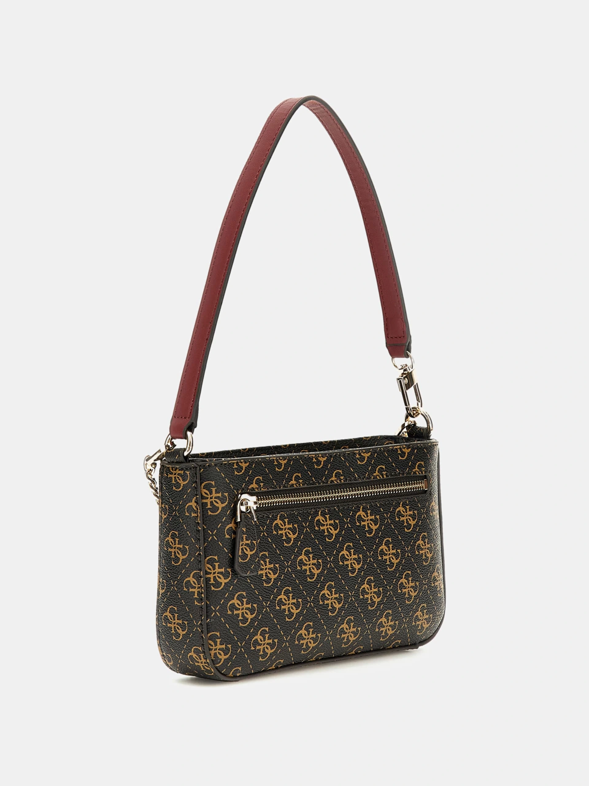 Guess Kadın Kahverengi Noelle Mini Üstten Fermuarlı Omuz Çan