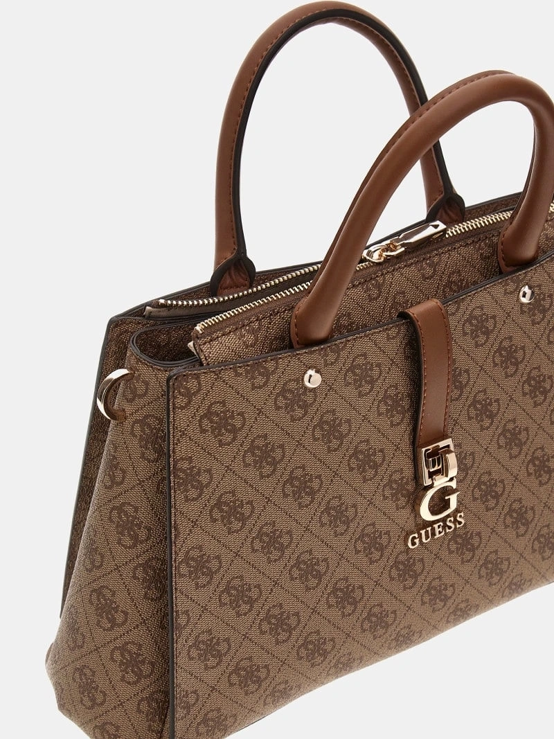 Guess Kadın Kahverengi Zamira Luxury Satchel Çanta