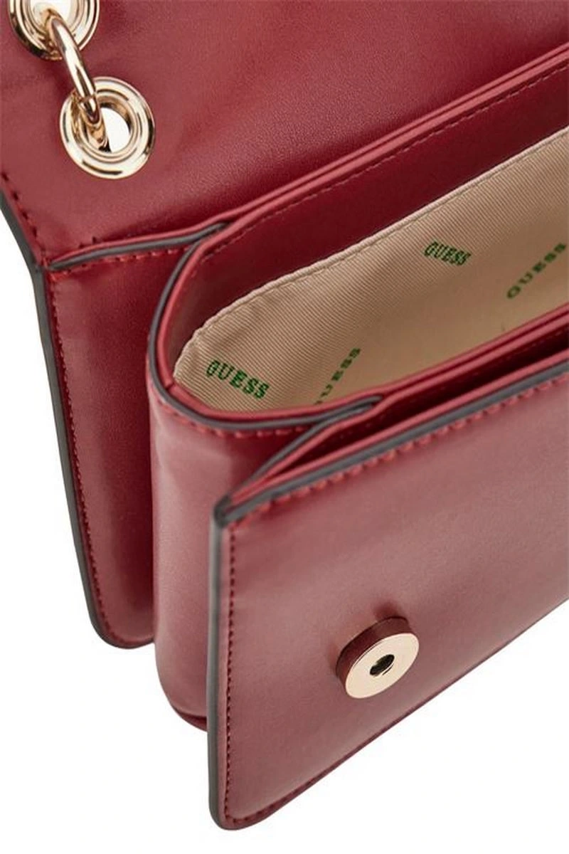 Guess Kadın Kırmızı Eco Evaine Omuz Çantası
