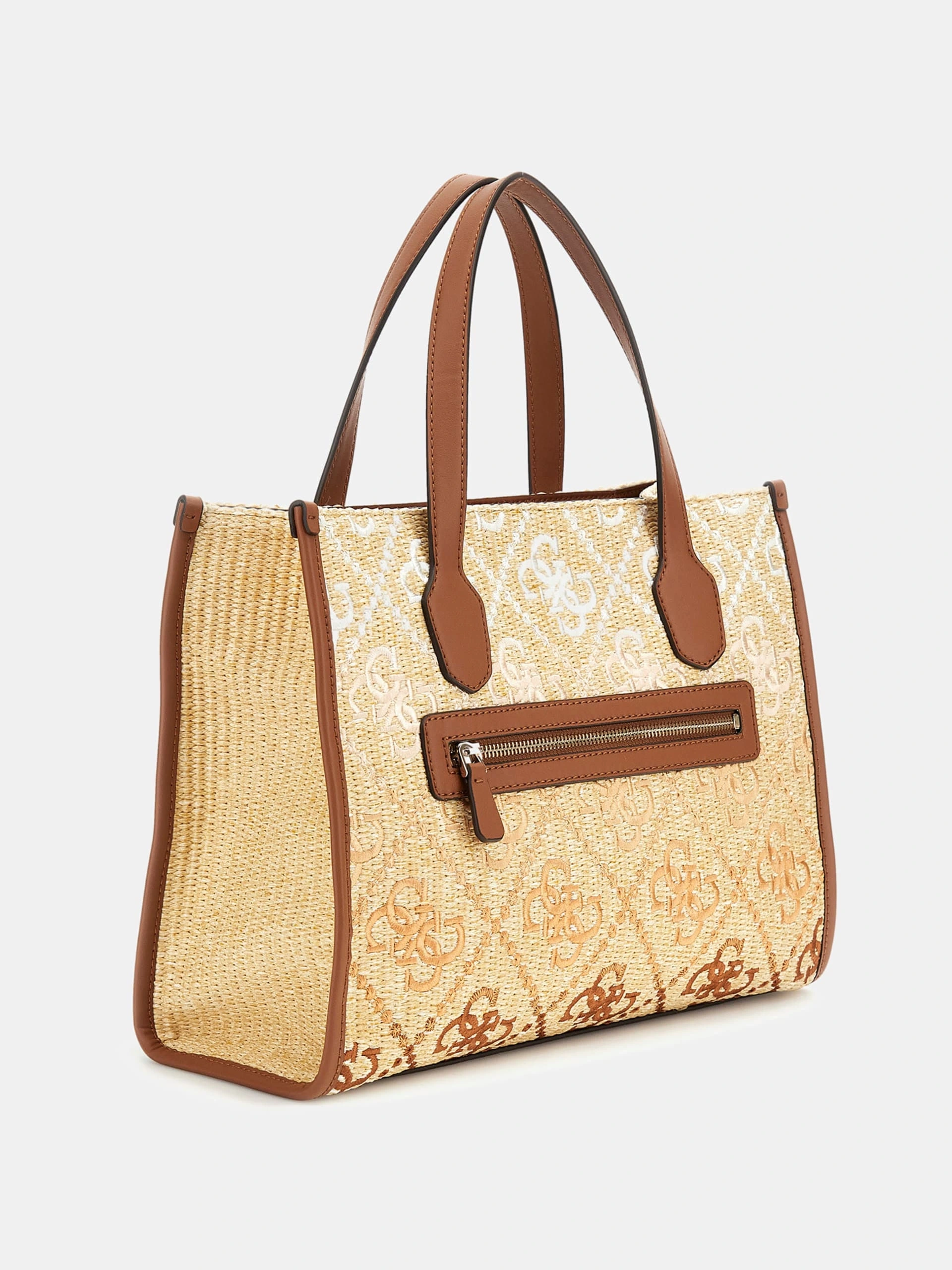 Guess Kadın Kahverengi Silvana İki Bölmeli Tote Çanta