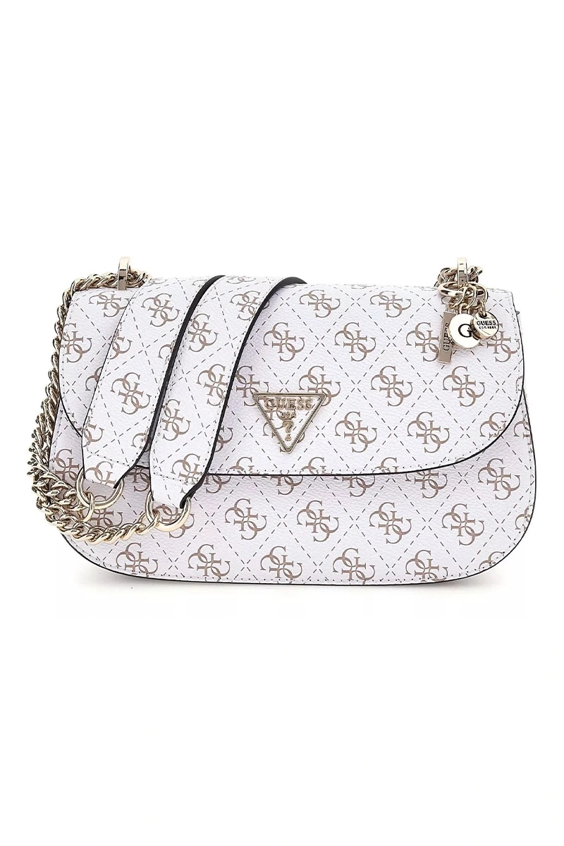 Guess Kadın Krem Eco Erica Logolu Askılı Çanta