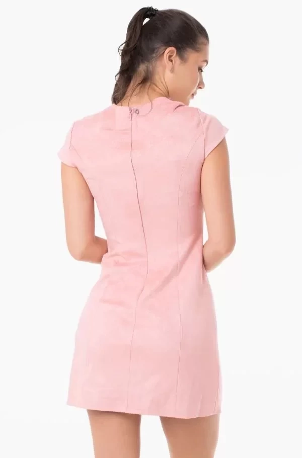 Guess Kadın Luna 4G Logolu Pembe Elbise