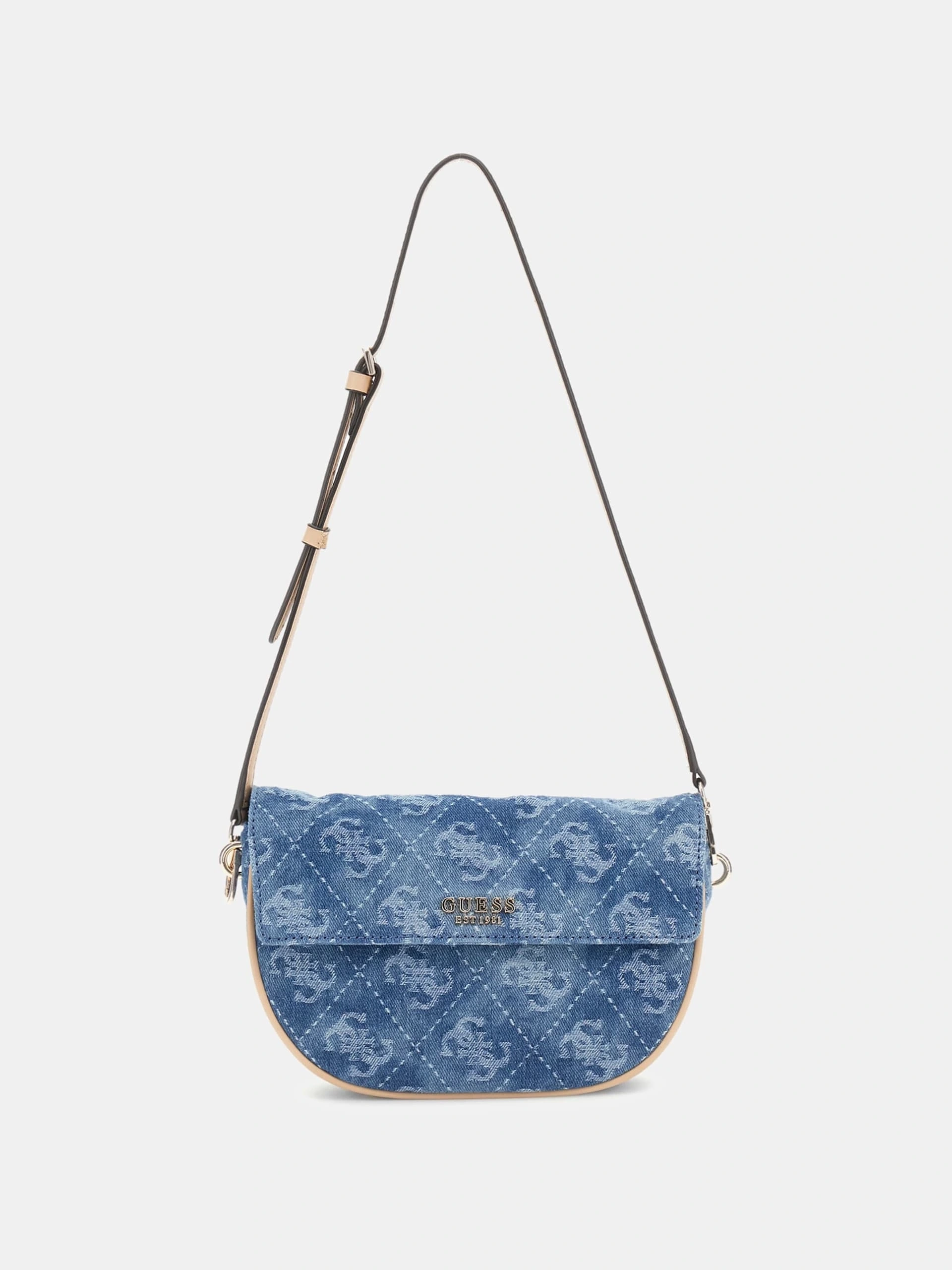 Guess Kadın Mavi Cerelia Flap Kapaklı Omuz Çantası