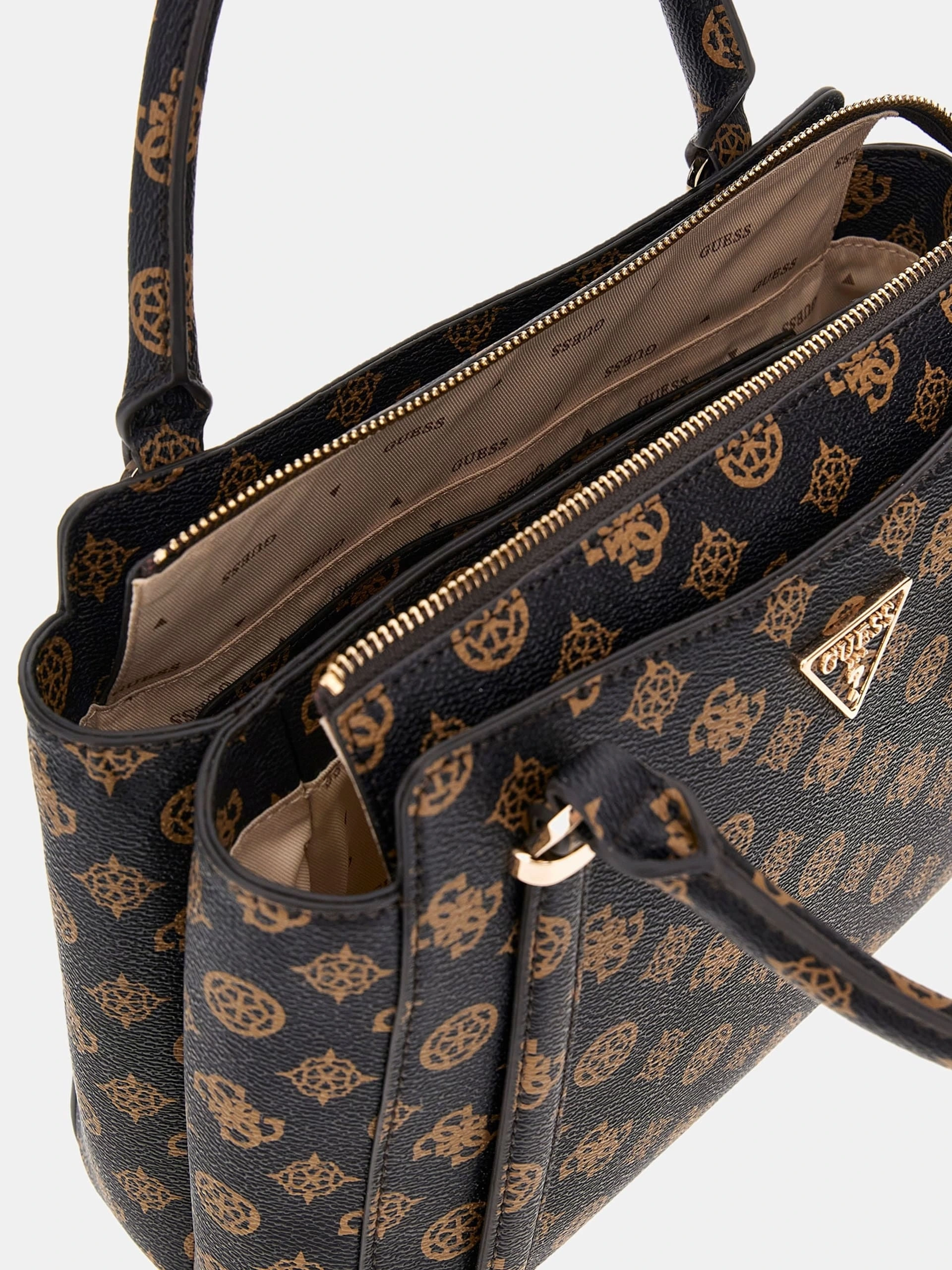 Guess Kadın Kahverengi Eco Erica İki Bölmeli Satchel Çanta
