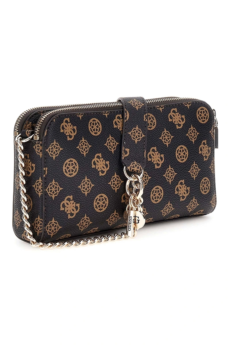 Guess Kadın Kahverengi Eco Erica Logolu Crossbody Çanta