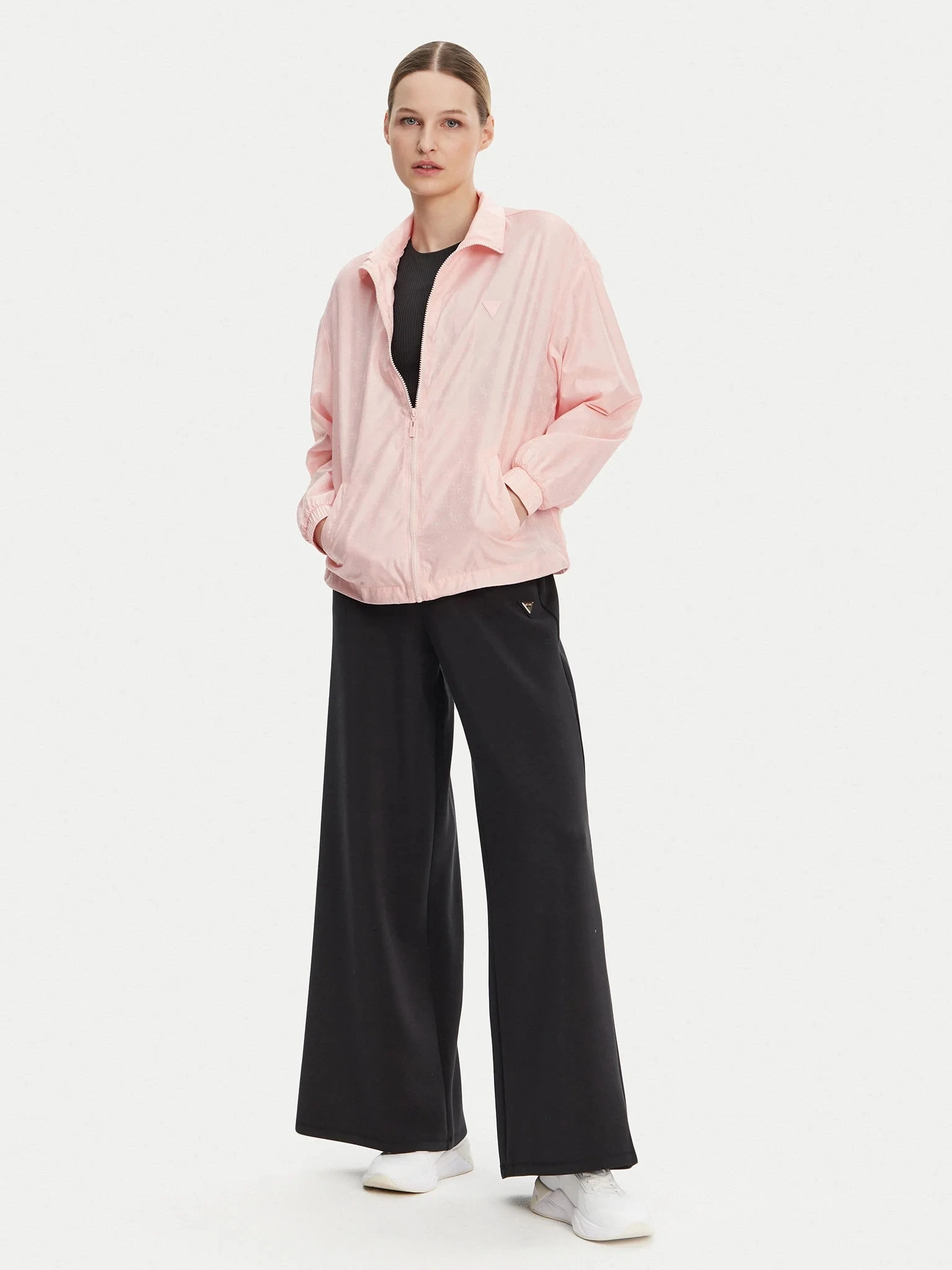 Guess Kadın Pembe 4G Logolu Rüzgarlık Mont