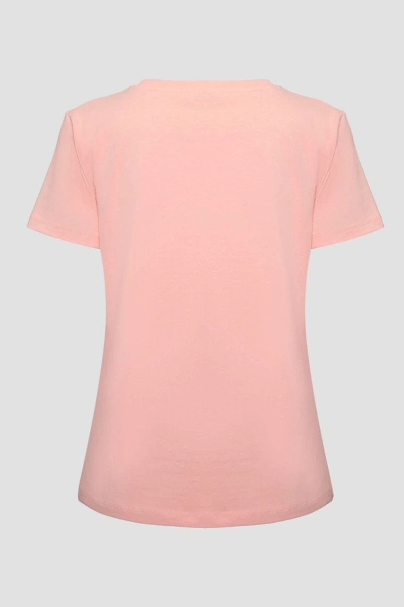 Guess Kadın Pembe Iris Jersey Tişört