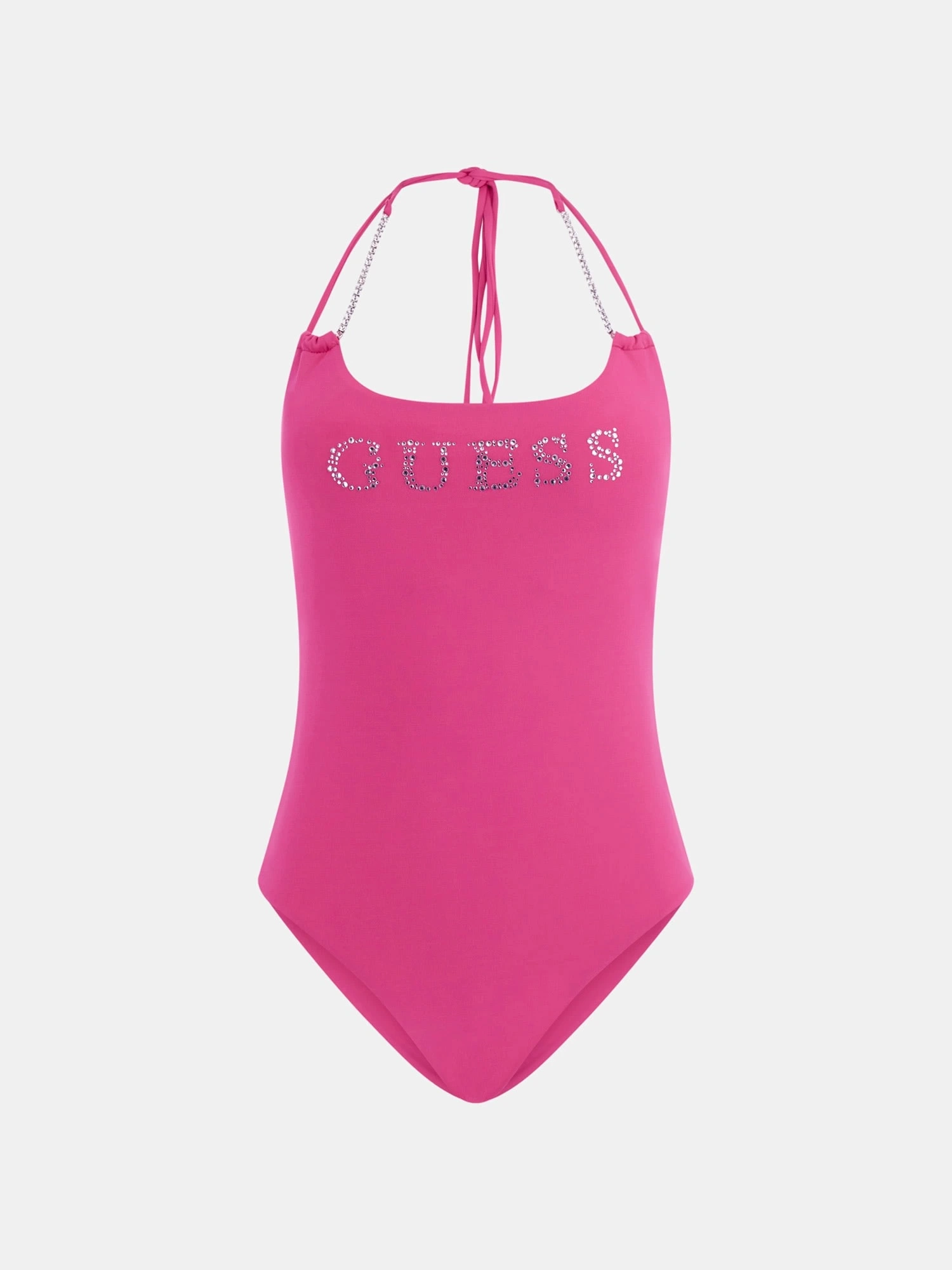 Guess Kadın Pembe Önü Logolu Tek Parça Mayo