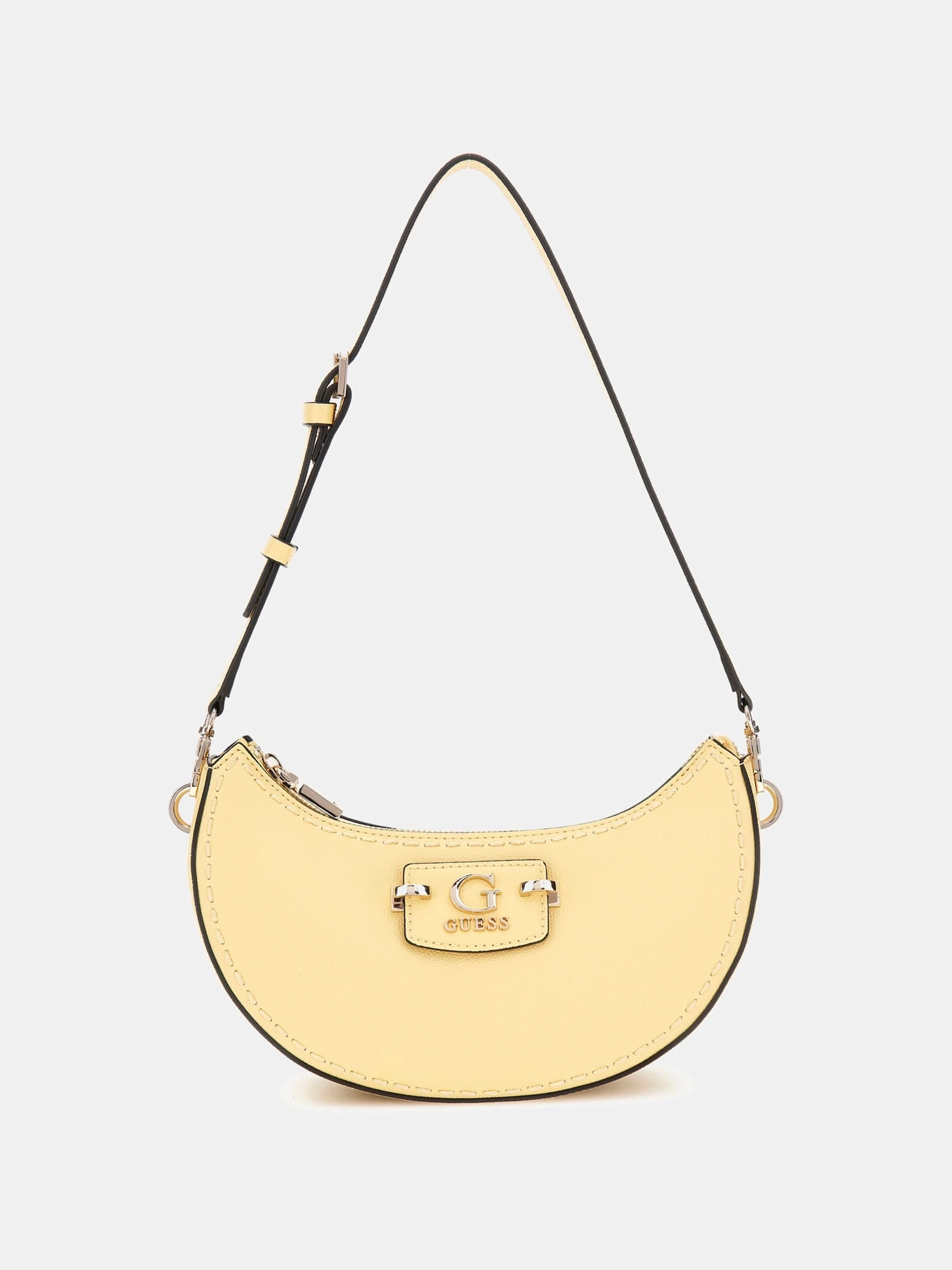 Guess Kadın Sarı Nastra Üstten Fermuarlı Omuz Çantası