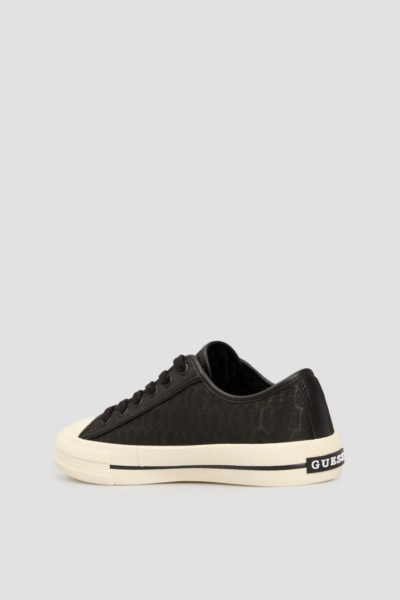 Guess Kadın Siyah Allover Logolu Sneaker