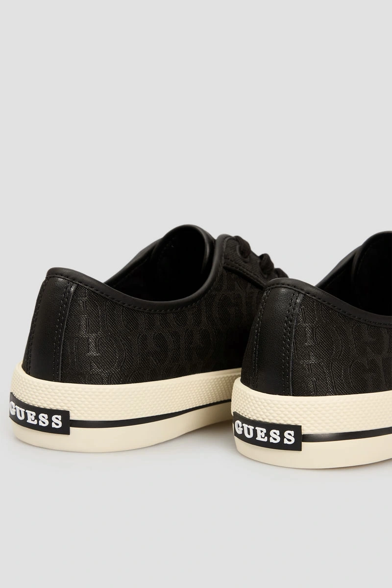 Guess Kadın Siyah Allover Logolu Sneaker