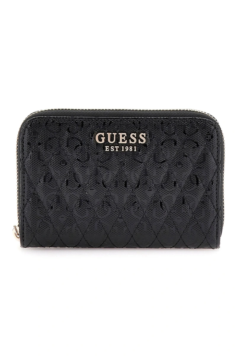 Guess Kadın Siyah Betula Orta Boy Fermuarlı Cüzdan