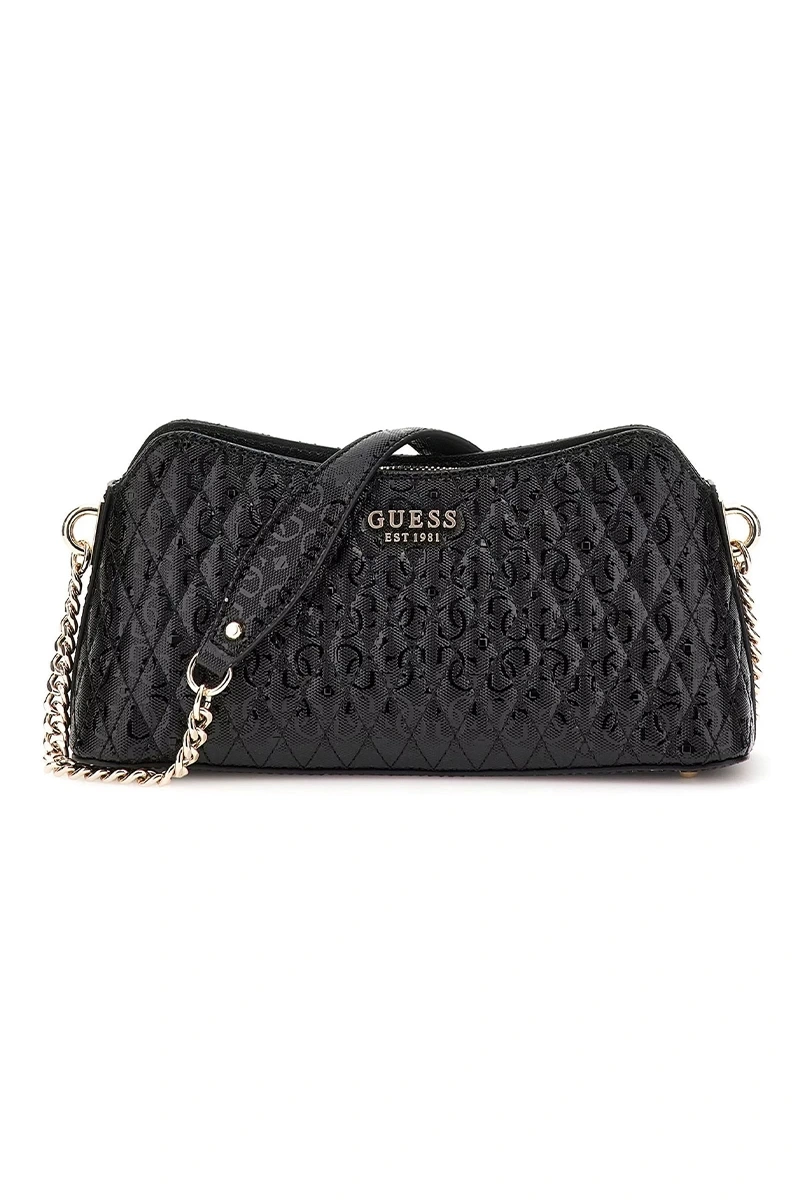 Guess Kadın Siyah Betula Üstten Fermuarlı Omuz Çantası