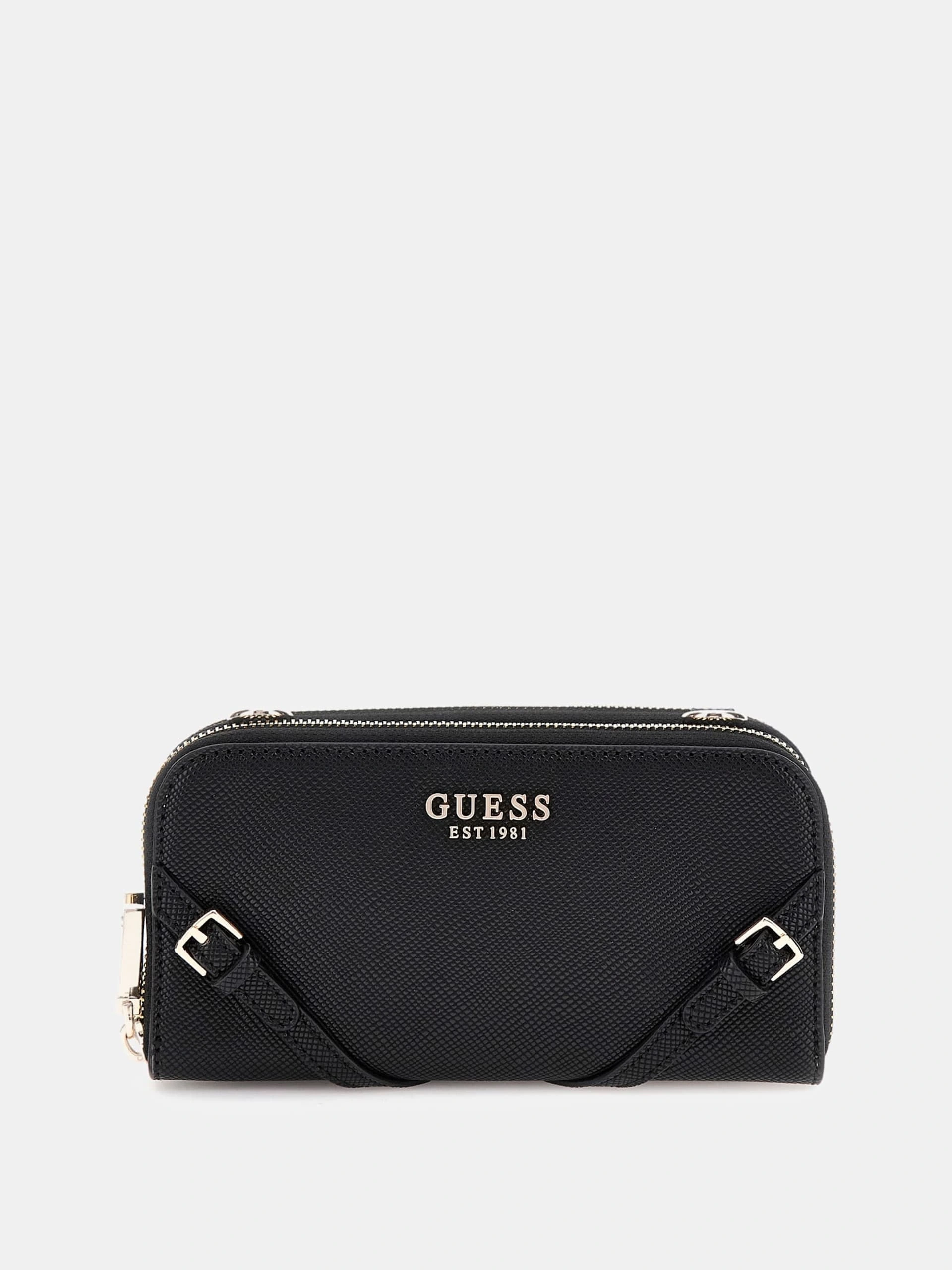 Guess Kadın Siyah Bramina  Çapraz Askılı Organizer Çanta