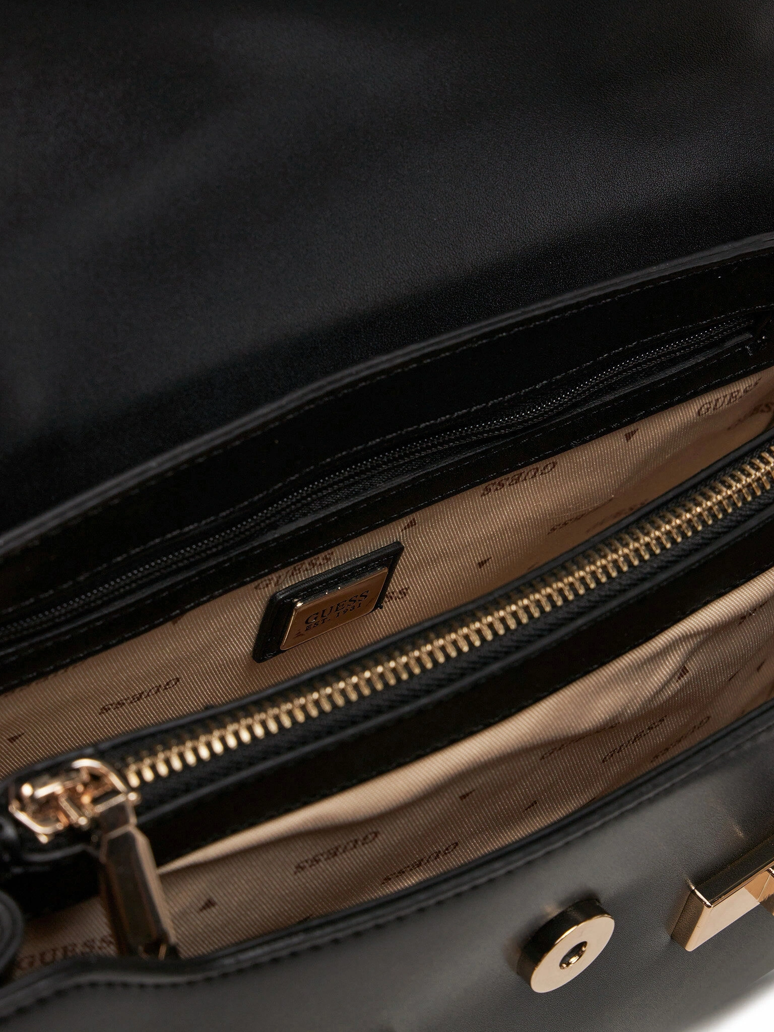 Guess Kadın Siyah Eco Aldith El Saplı Flap Çanta