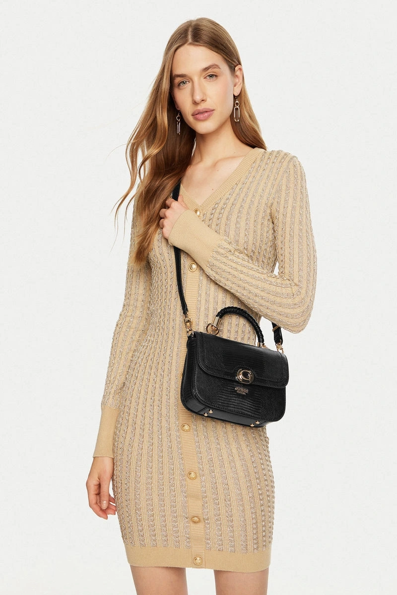 Guess Kadın Siyah Desenli El Çantası