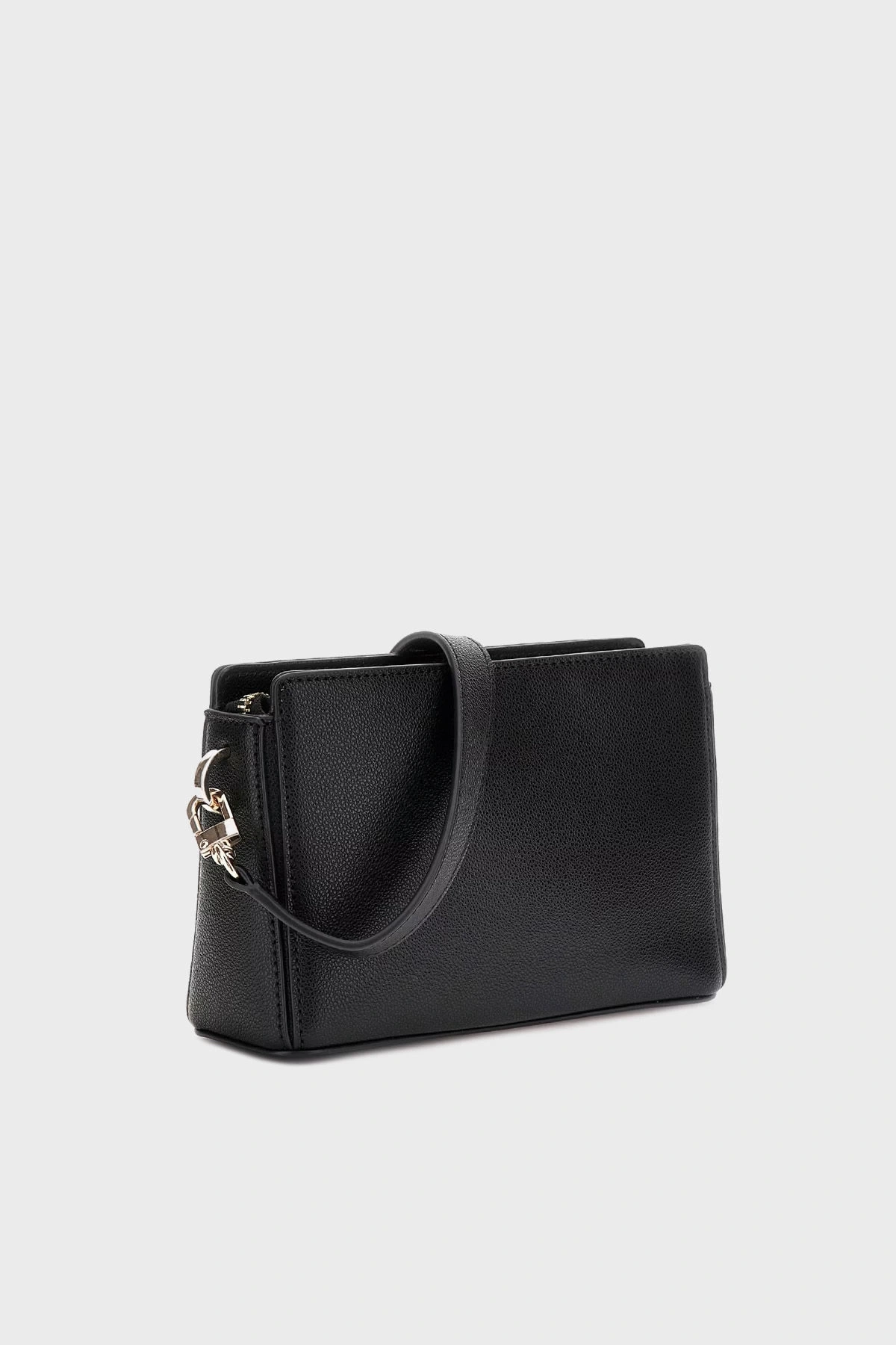 Guess Kadın Siyah Nastra Mini Üstten Fermuarlı Crossbody Çan