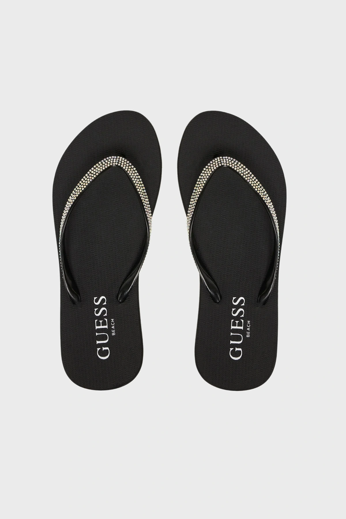 Guess Kadın Siyah Taşlı Parmak Arası Terlik