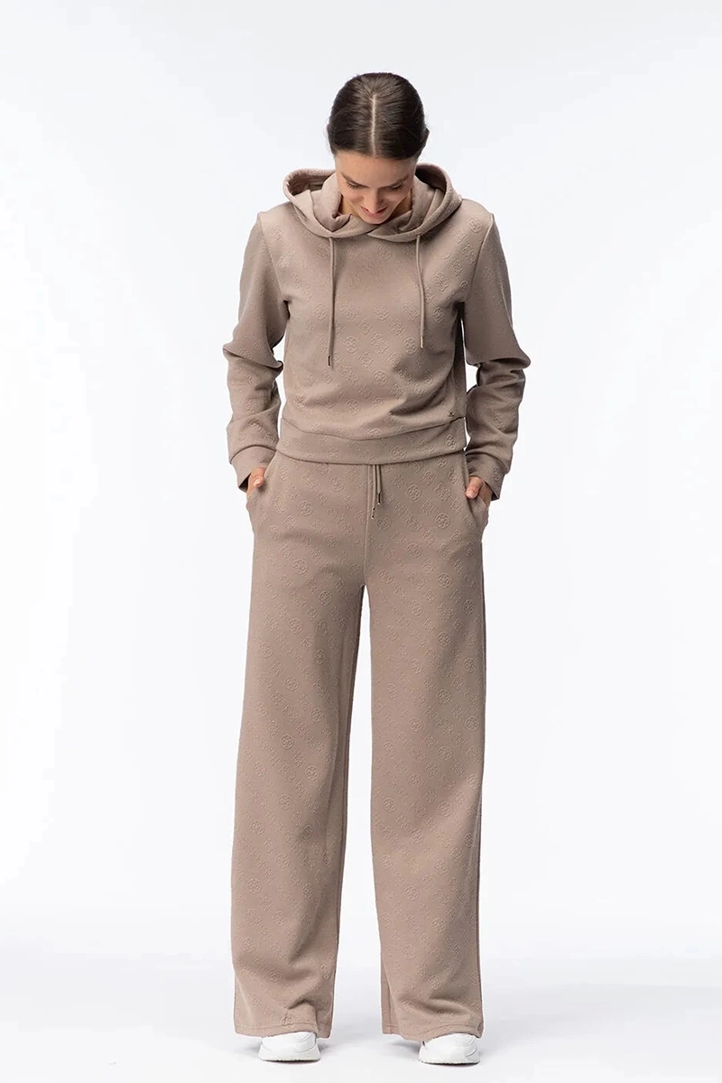 Guess Kadın Krem Peony Kapüşonlu Sweatshirt