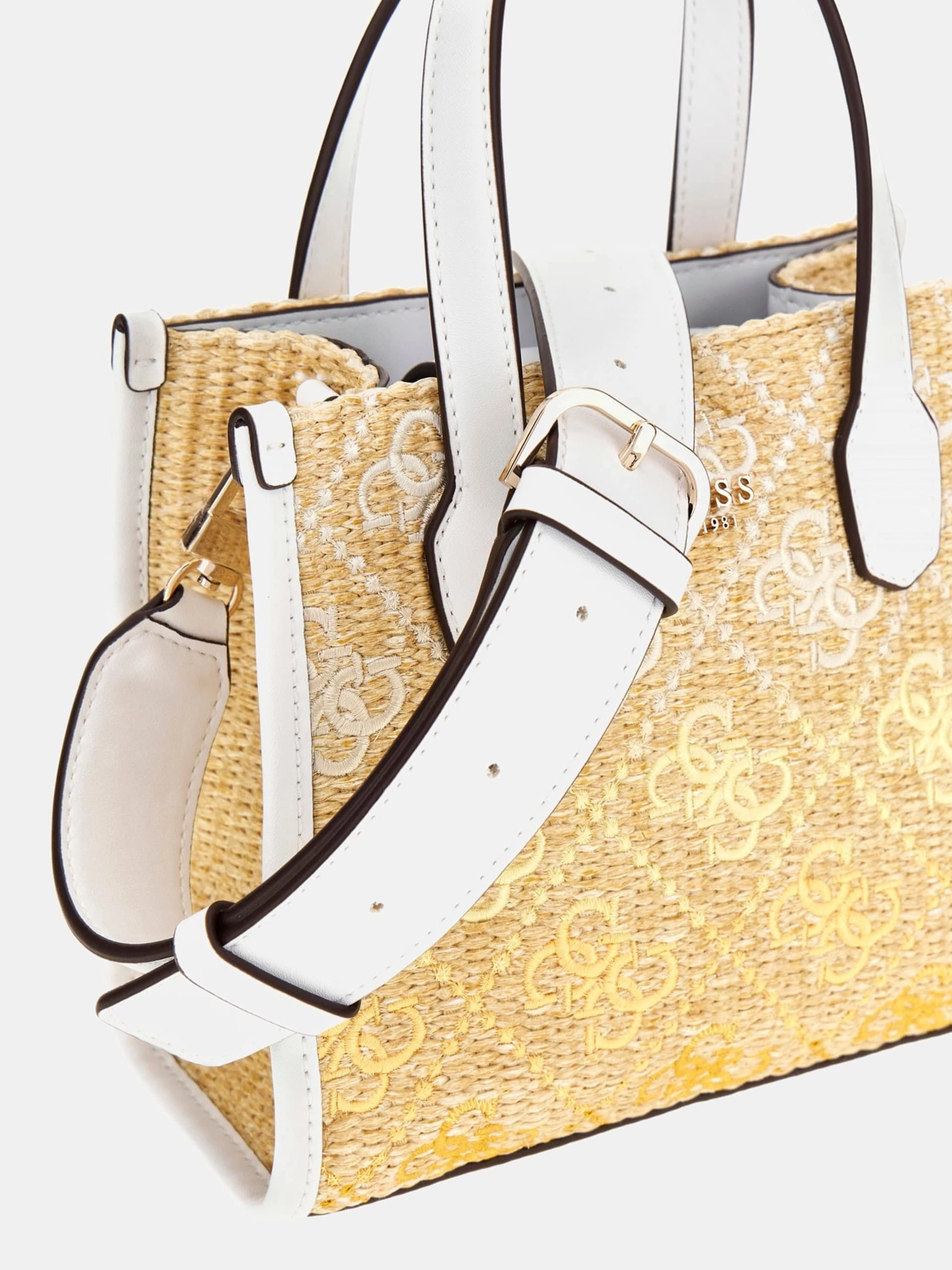 Guess Kadın Sarı Silvana İki Bölmeli Mini Tote Çanta
