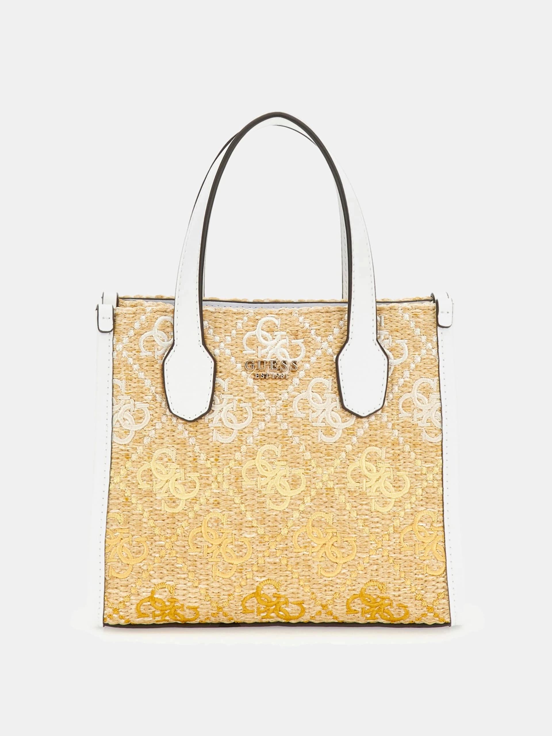 Guess Kadın Sarı Silvana İki Bölmeli Mini Tote Çanta